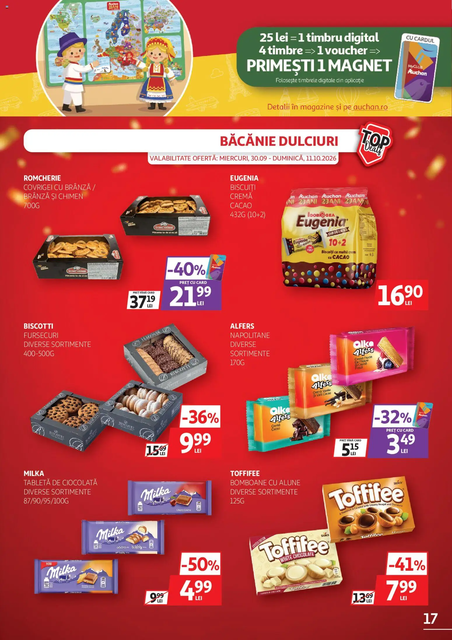 Catalog Auchan 30 Septembrie - 10 Octombrie 2026 | Pagina 17 | Produse: Toffifee, Ciocolată, Bomboane, Fructe