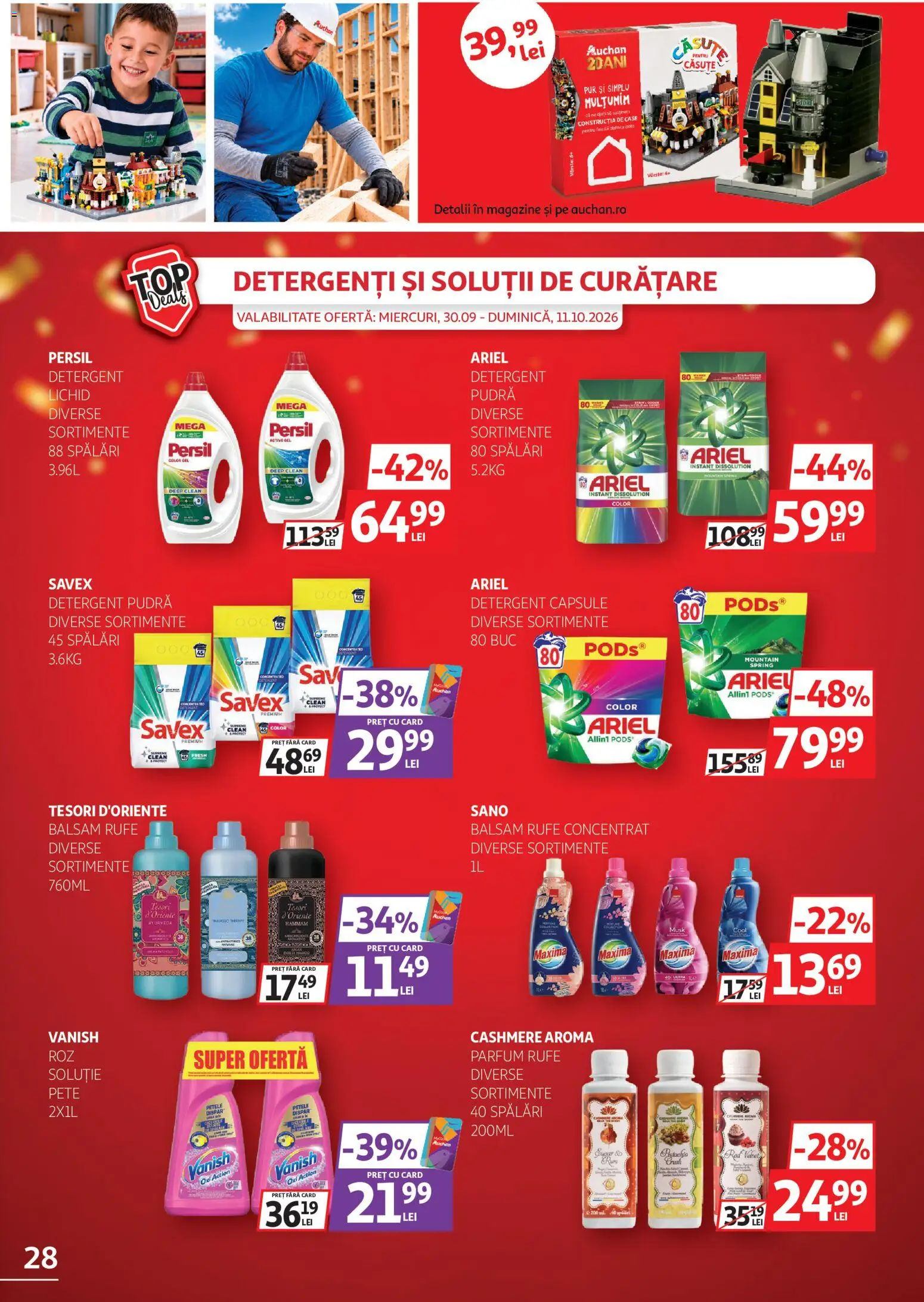 Catalog Auchan 30 Septembrie - 10 Octombrie 2026 | Pagina 28 | Produse: Clean, Active, Balsam, Vanish