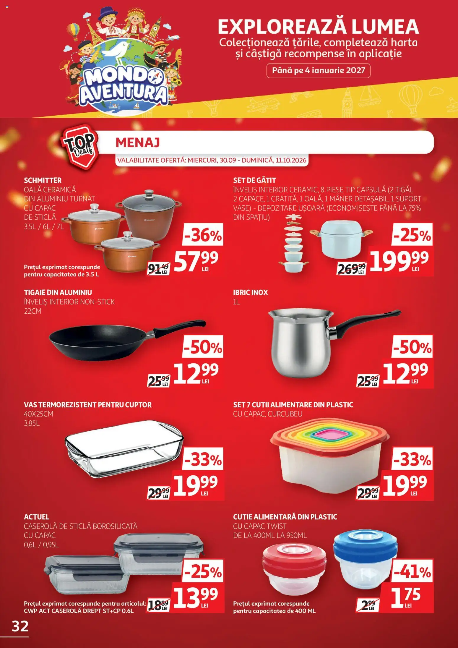 Catalog Auchan 30 Septembrie - 10 Octombrie 2026 | Pagina 32 | Produse: Cuptor, Oală, Mâner, Suport