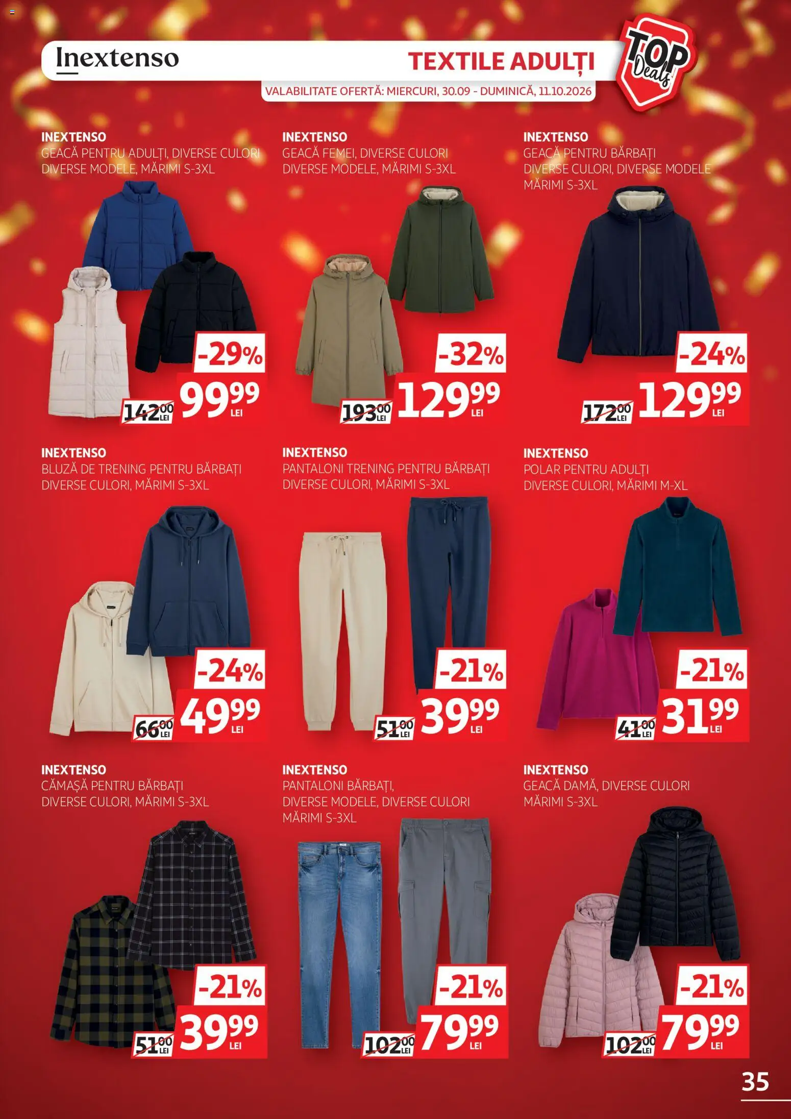 Catalog Auchan 30 Septembrie - 10 Octombrie 2026 | Pagina 35 | Produse: Trening, Bluză, Geacă, Pantaloni