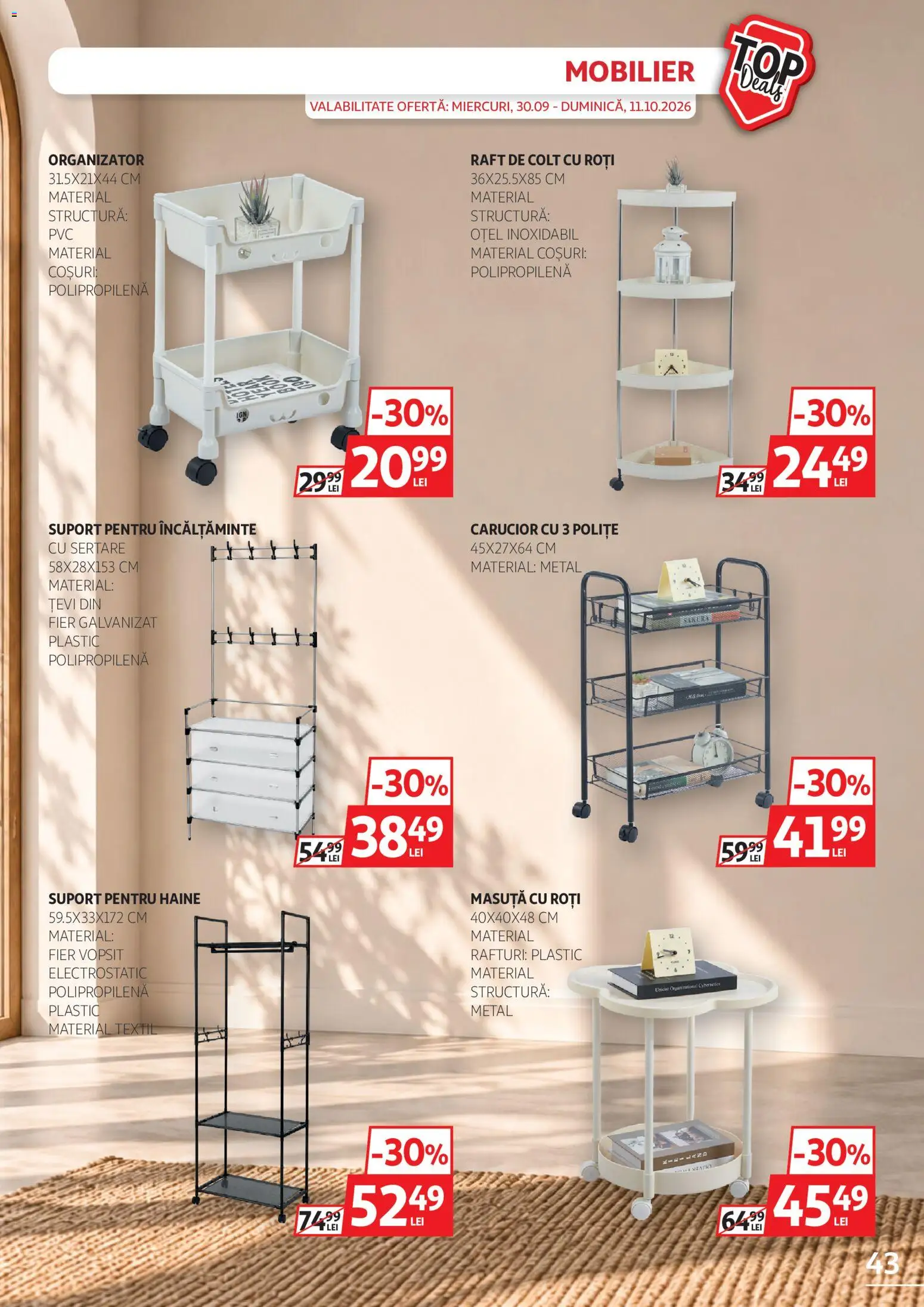 Catalog Auchan 30 Septembrie - 10 Octombrie 2026 | Pagina 43 | Produse: Fier, Organizator, Haine, Suport