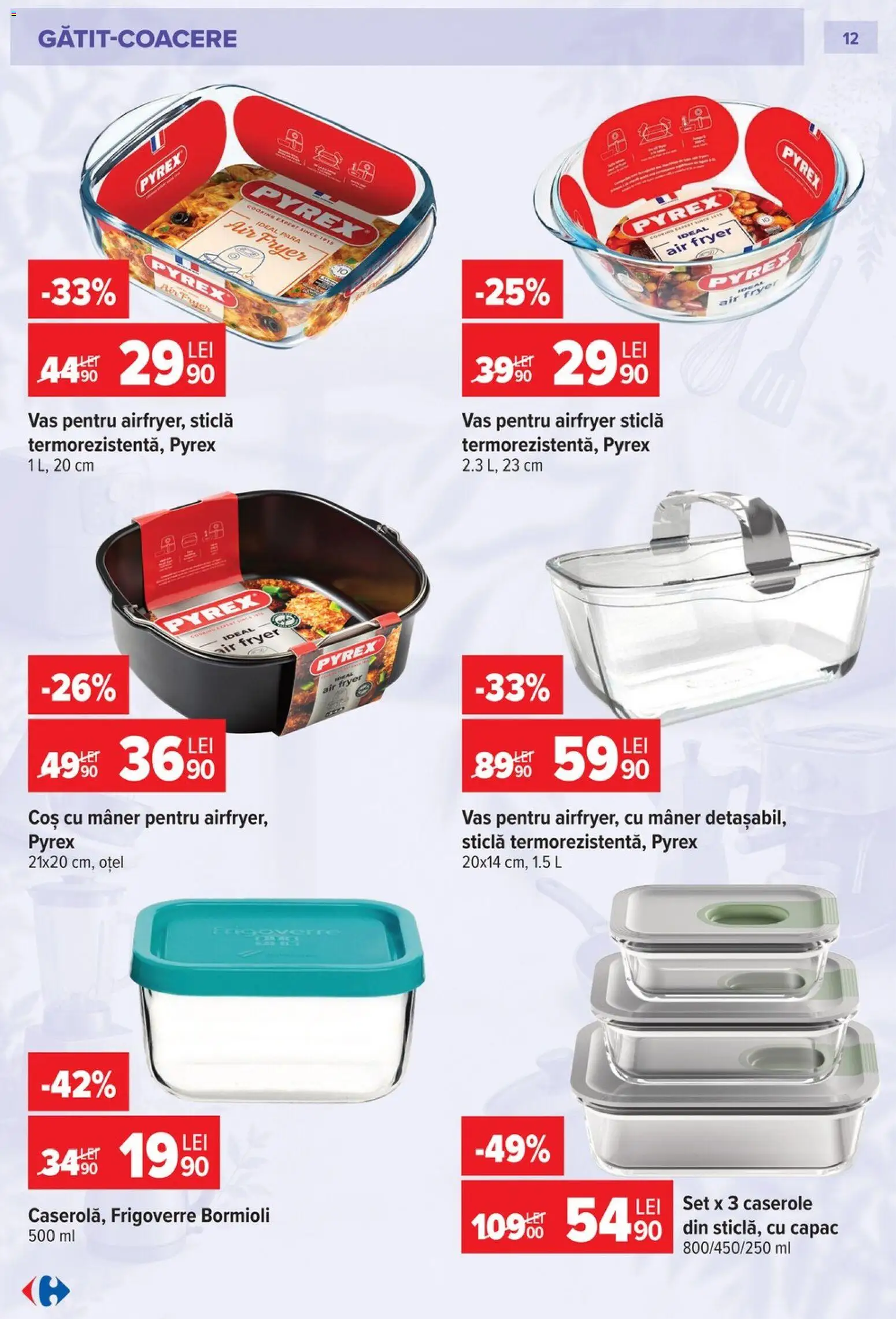 Catalog Carrefour 23 Septembrie - 26 Octombrie 2026 | Pagina 12 | Produse: Pară, Caserole, Coș, Mâner
