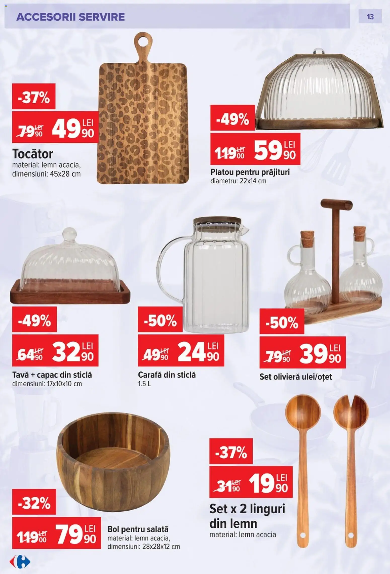 Catalog Carrefour 23 Septembrie - 26 Octombrie 2026 | Pagina 13 | Produse: Tava, Linguri, Bol, Carafă