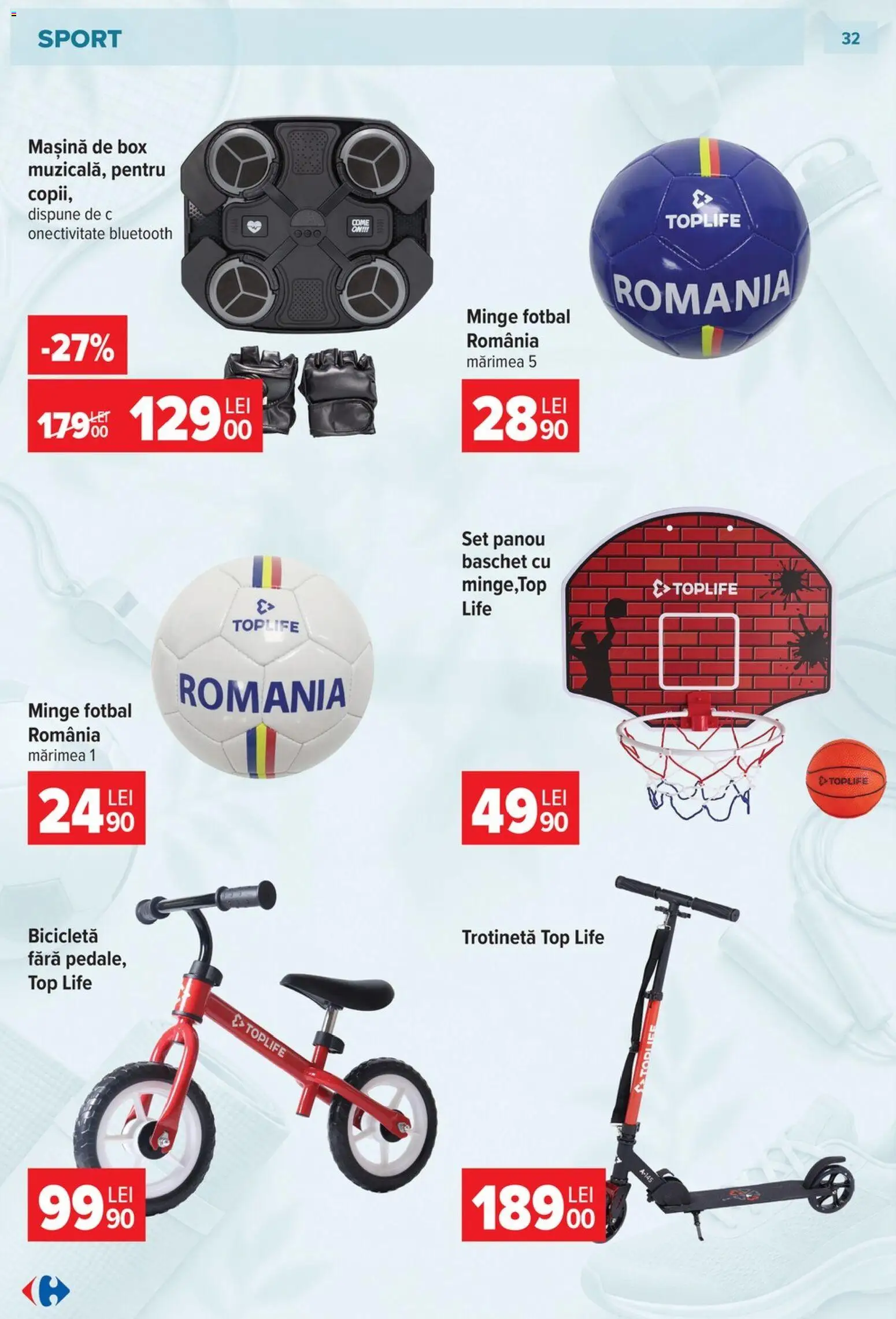 Catalog Carrefour 23 Septembrie - 26 Octombrie 2026 | Pagina 32 | Produse: Top, Trotinetă, Bicicletă, Sport