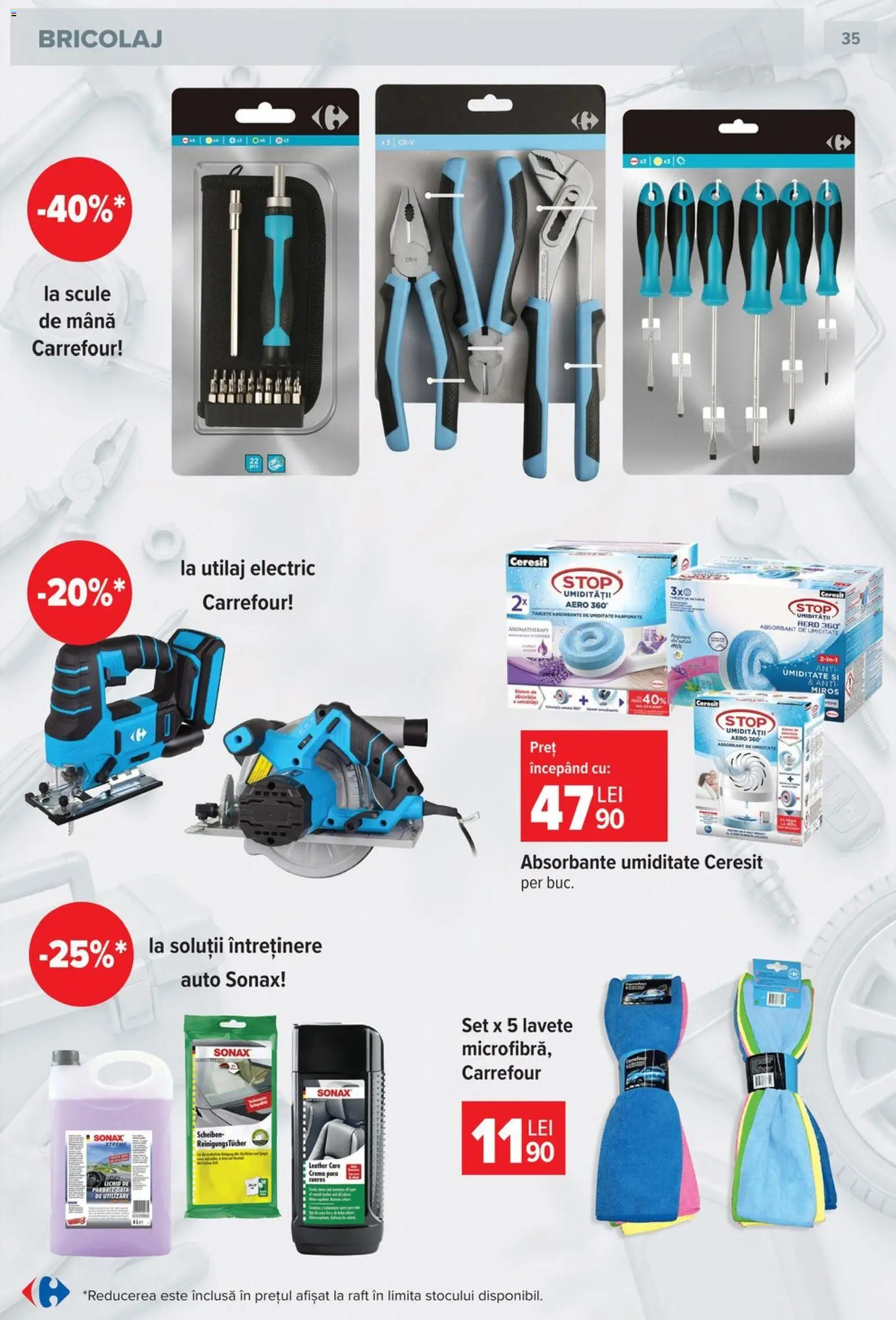 Catalog Carrefour 23 Septembrie - 26 Octombrie 2026 | Pagina 35 | Produse: Pară, Raft, Cremă, Lavete