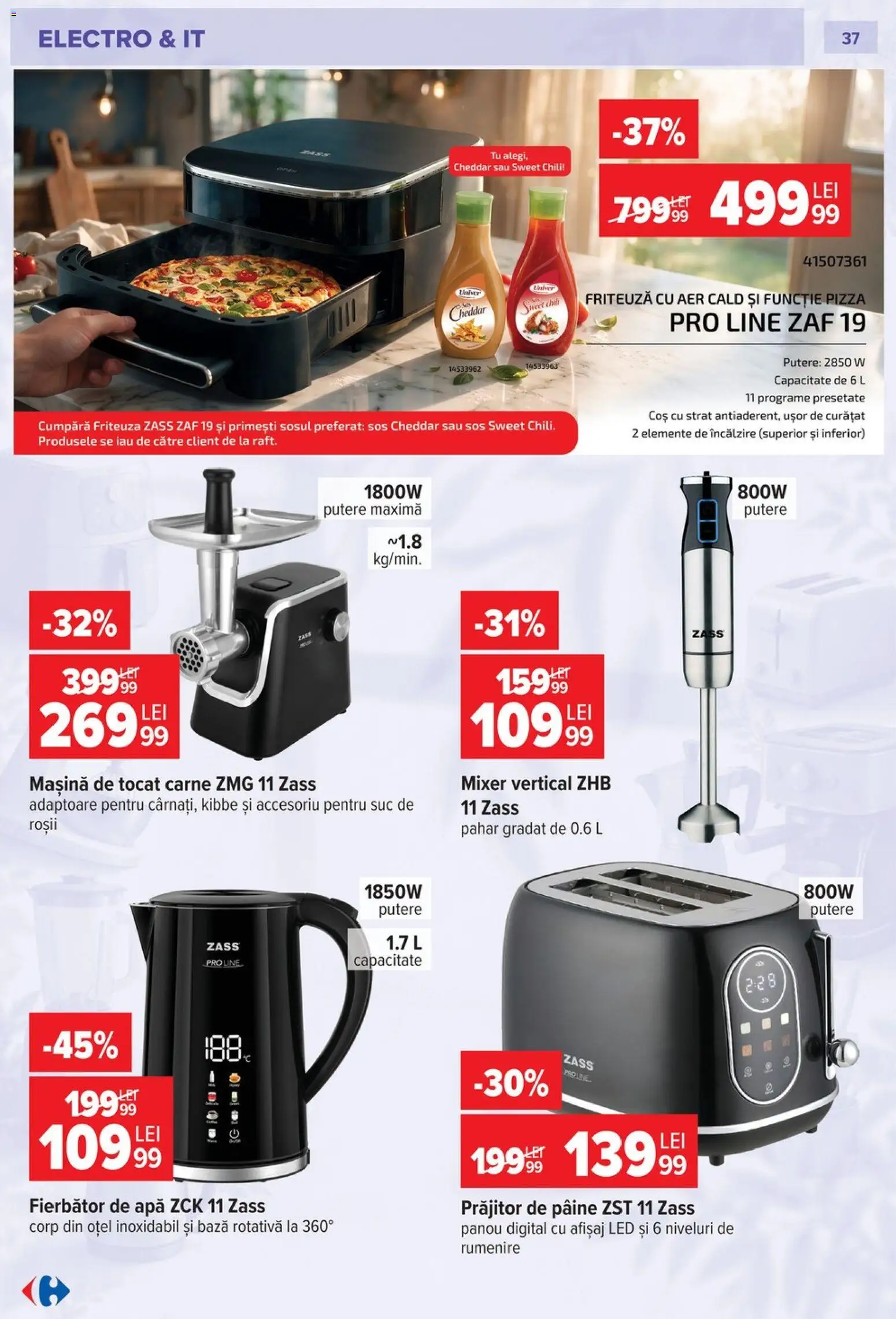 Catalog Carrefour 23 Septembrie - 26 Octombrie 2026 | Pagina 37 | Produse: Mașină de tocat, Roșii, Apă, Prăjitor de pâine