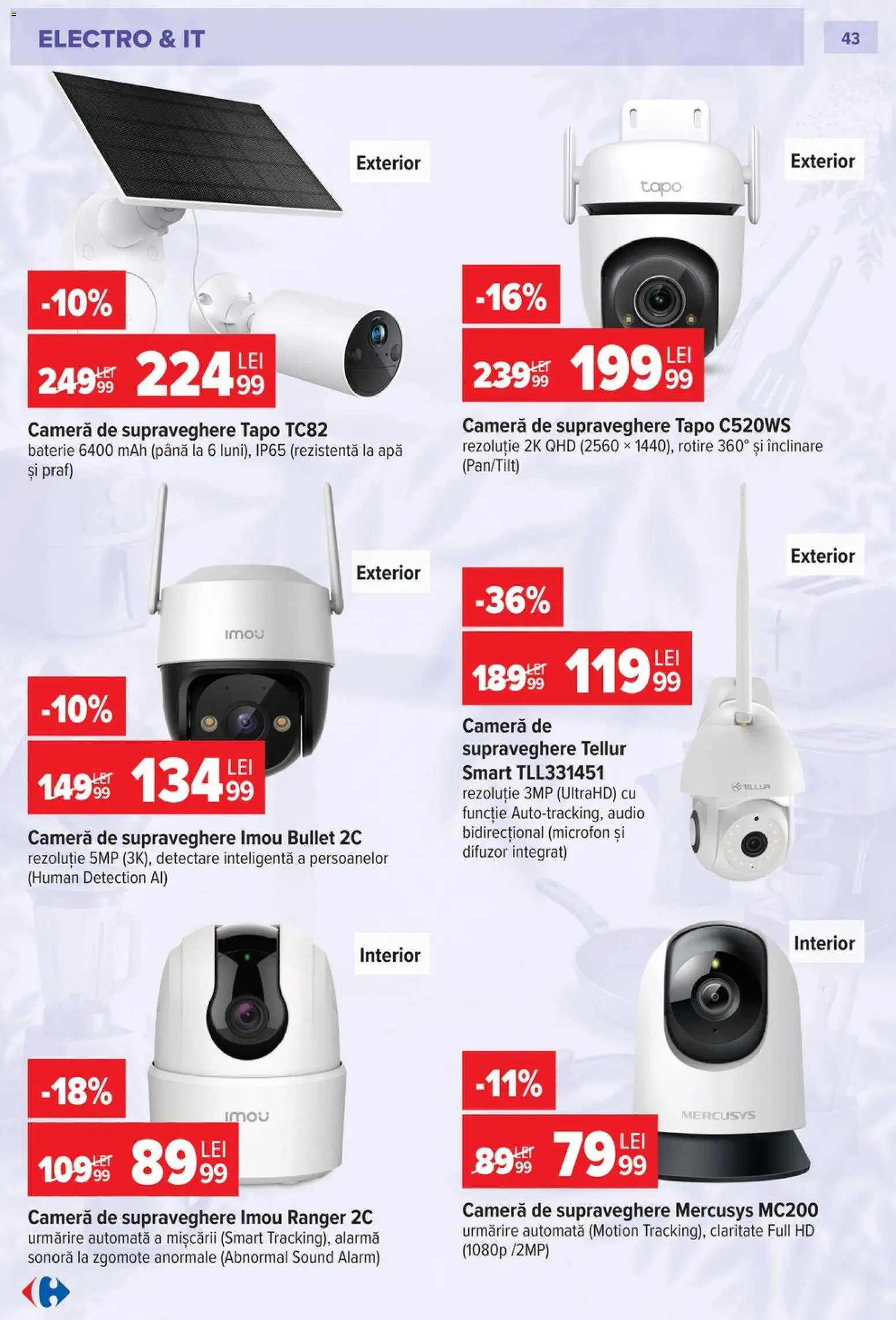 Catalog Carrefour 23 Septembrie - 26 Octombrie 2026 | Pagina 43 | Produse: Audio, Cameră, Baterie, Apă