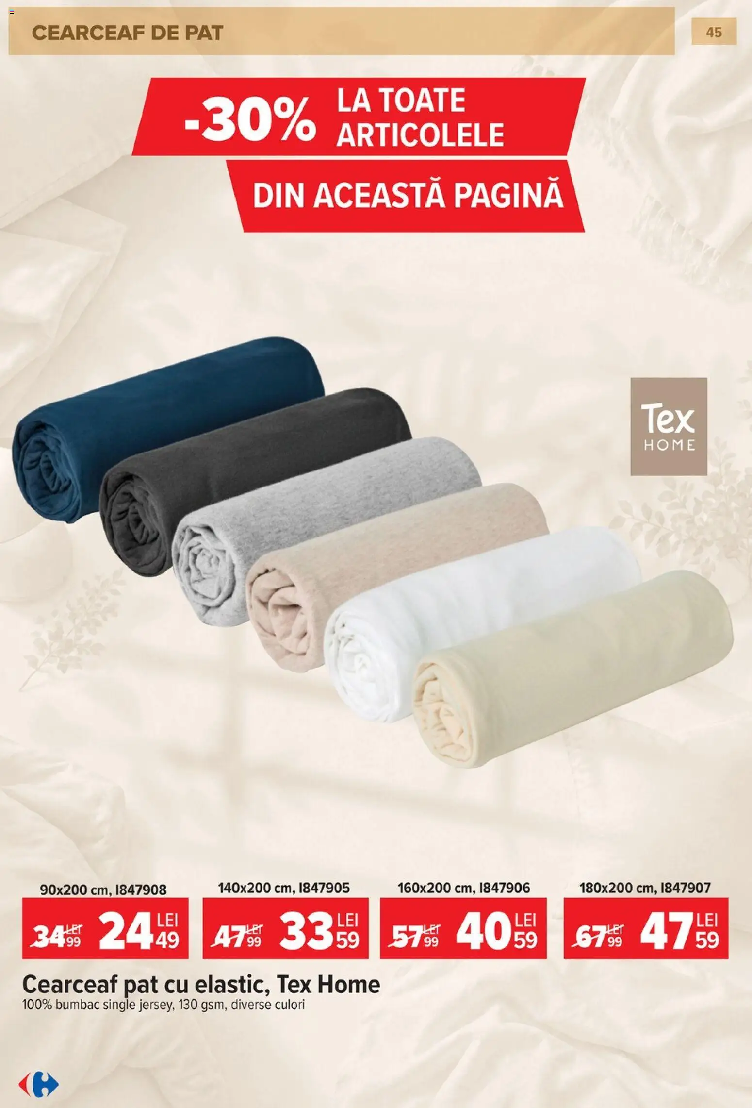 Catalog Carrefour 23 Septembrie - 26 Octombrie 2026 | Pagina 45 | Produse: Pat, Tex