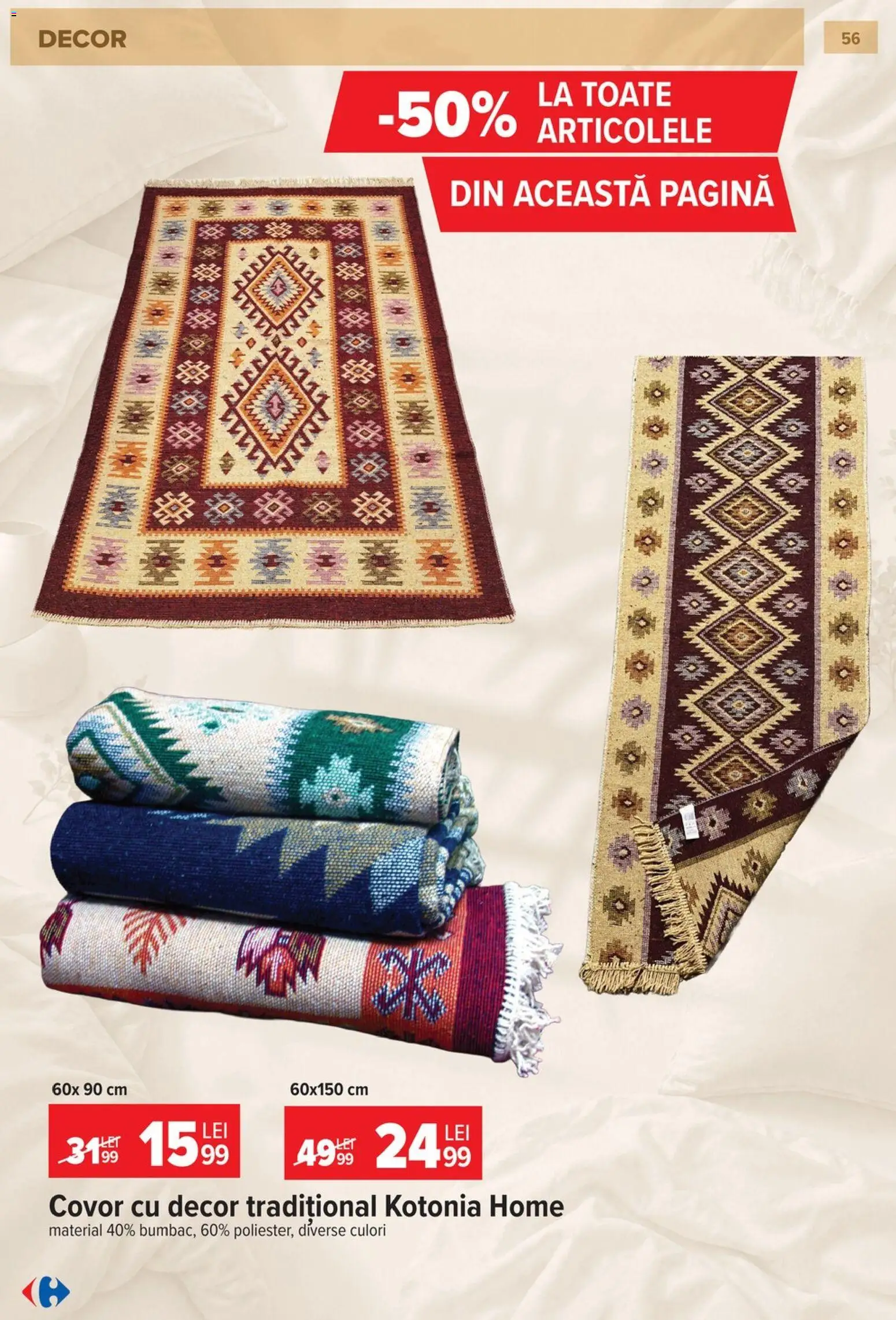 Catalog Carrefour 23 Septembrie - 26 Octombrie 2026 | Pagina 56 | Produse: Covor