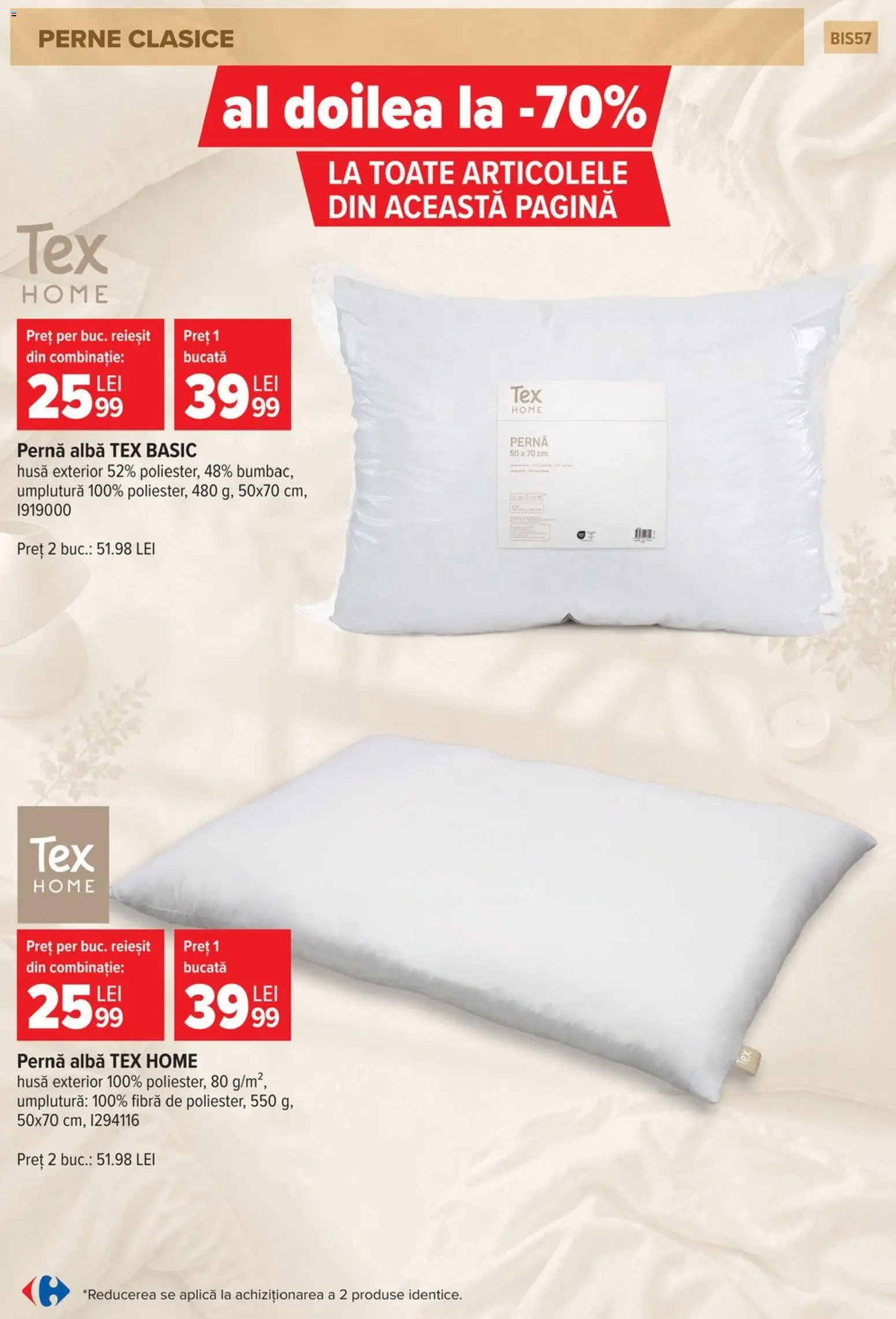 Catalog Carrefour 23 Septembrie - 26 Octombrie 2026 | Pagina 58 | Produse: Alba, Aplică, Pernă, Tex