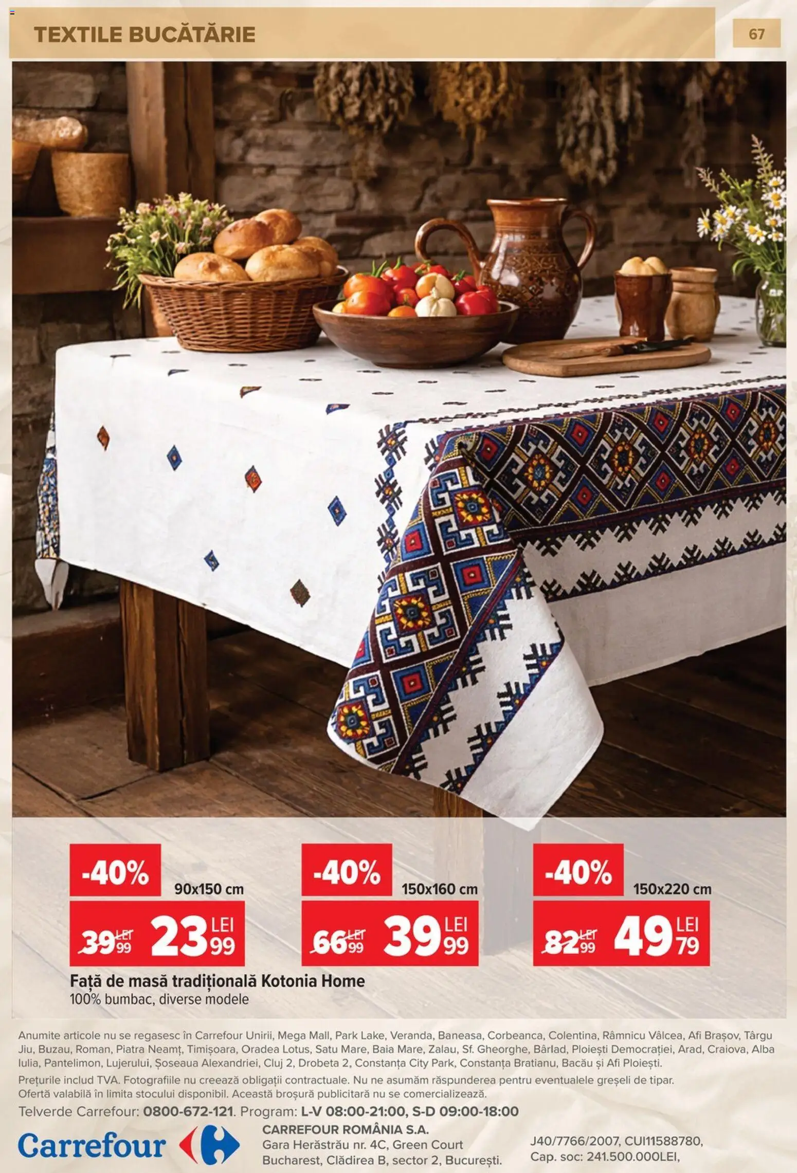 Catalog Carrefour 23 Septembrie - 26 Octombrie 2026 | Pagina 68 | Produse: Alba, Față de masă, Masă, Bucătărie