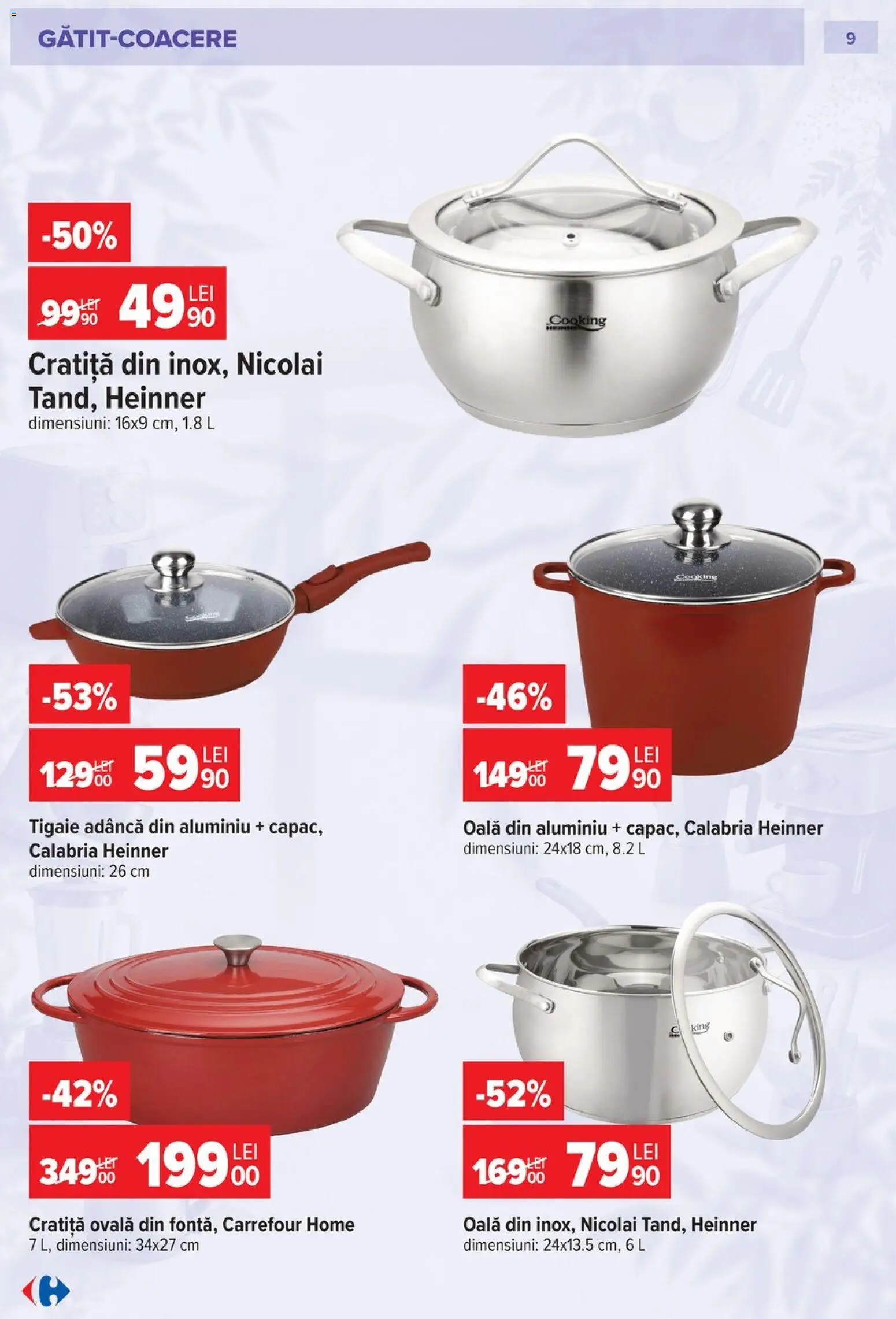 Catalog Carrefour 23 Septembrie - 26 Octombrie 2026 | Pagina 9 | Produse: Tigaie, Cratiță, Oală