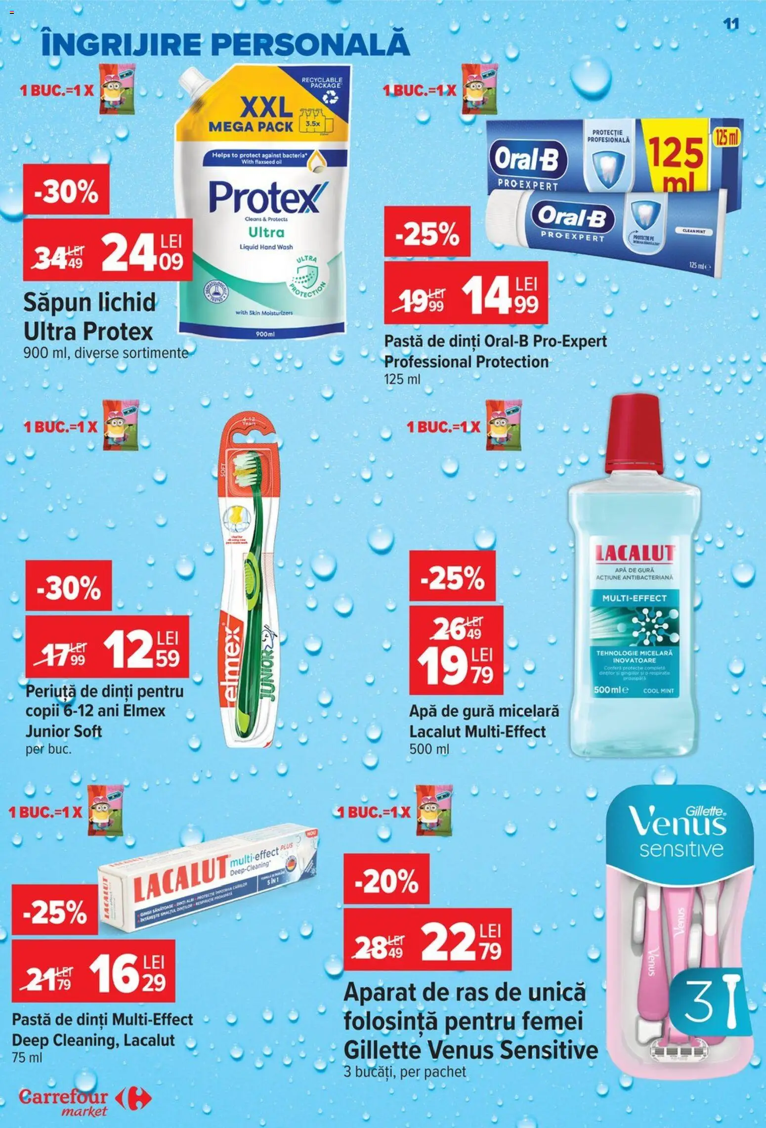 Catalog Carrefour 30 Septembrie - 12 Octombrie 2026 | Pagina 11 | Produse: Periuță de dinți, Săpun lichid, Apă, Plus
