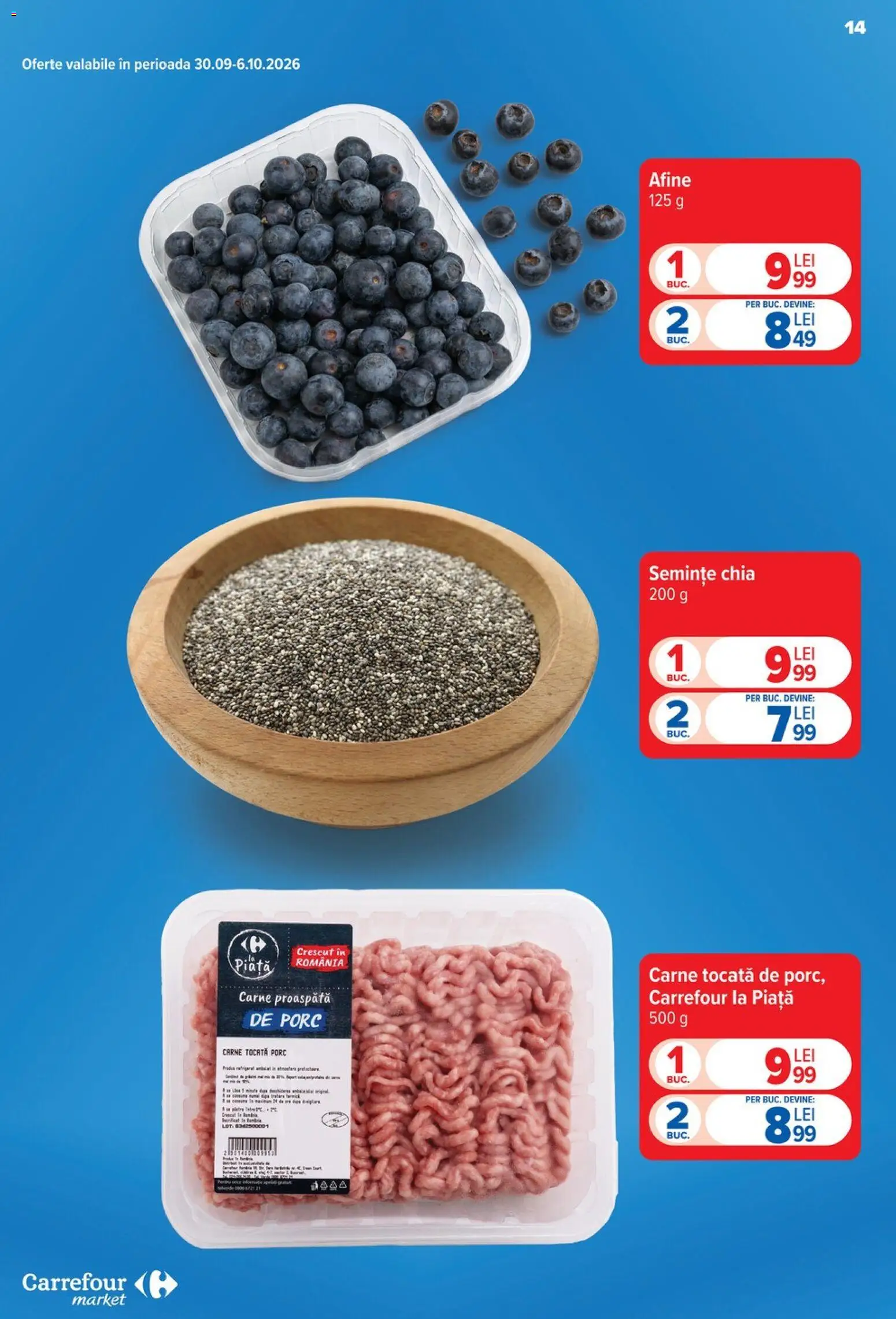 Catalog Carrefour 30 Septembrie - 12 Octombrie 2026 | Pagina 14 | Produse: Afine, Semințe, Carne tocată
