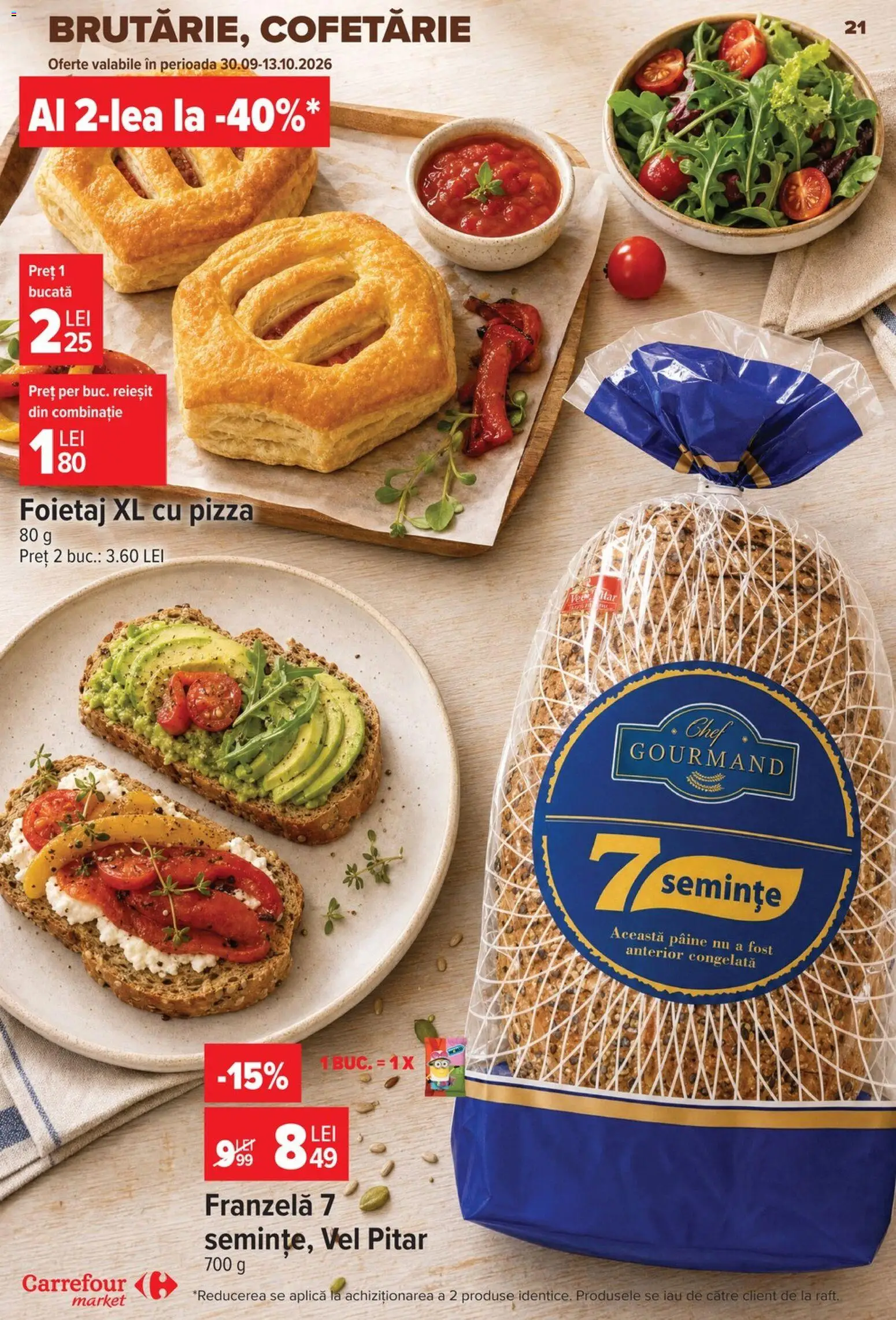 Catalog Carrefour 30 Septembrie - 12 Octombrie 2026 | Pagina 21 | Produse: Aplică, Foietaj, Pâine, Cofetărie