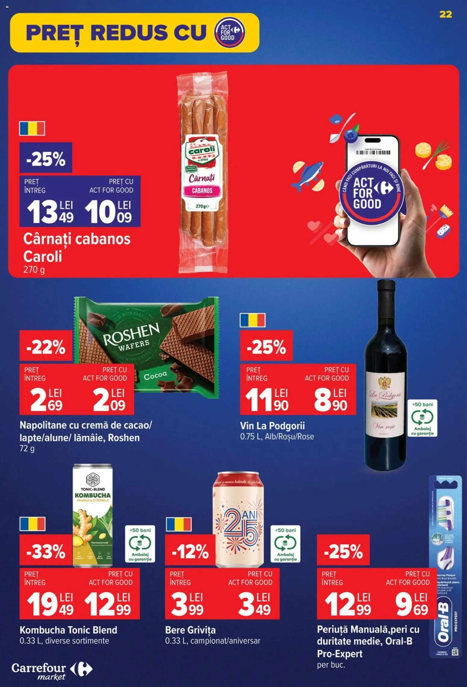 Catalog Carrefour 30 Septembrie - 12 Octombrie 2026 | Pagina 22 | Produse: Napolitane, Cabanos, Cremă, Cârnați