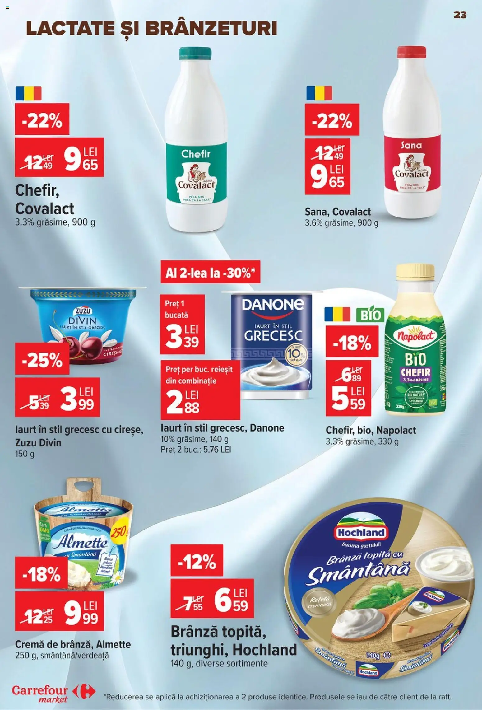 Catalog Carrefour 30 Septembrie - 12 Octombrie 2026 | Pagina 23 | Produse: Brânză, Cremă, Danone, Smântână