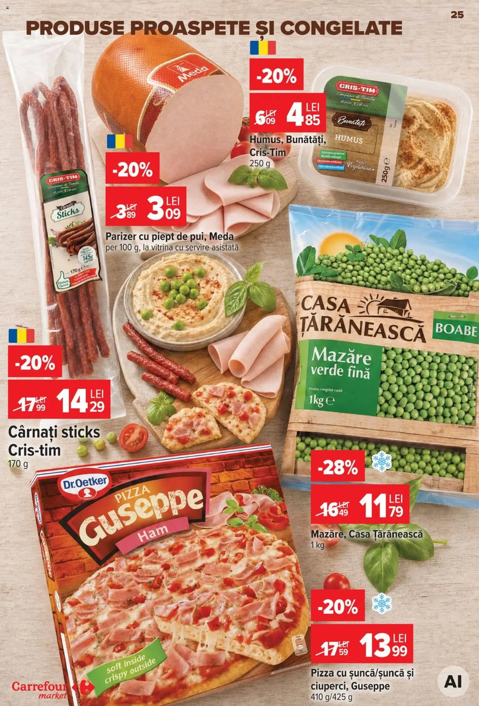 Catalog Carrefour 30 Septembrie - 12 Octombrie 2026 | Pagina 25 | Produse: Carnati sticks, Vitrină, Pizza, Parizer