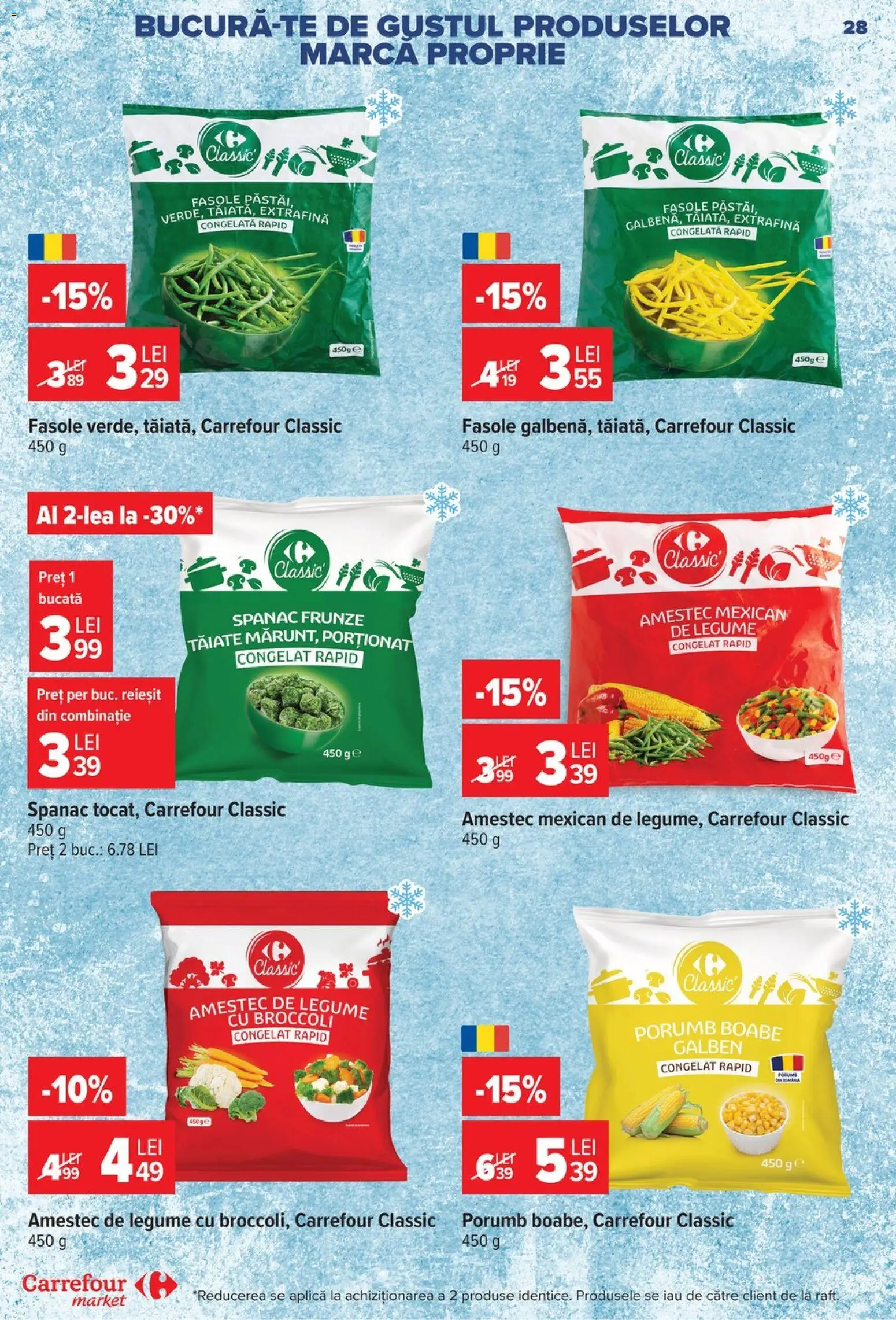 Catalog Carrefour 30 Septembrie - 12 Octombrie 2026 | Pagina 28 | Produse: Carrefour Classic, Aplică, Amestec, Broccoli