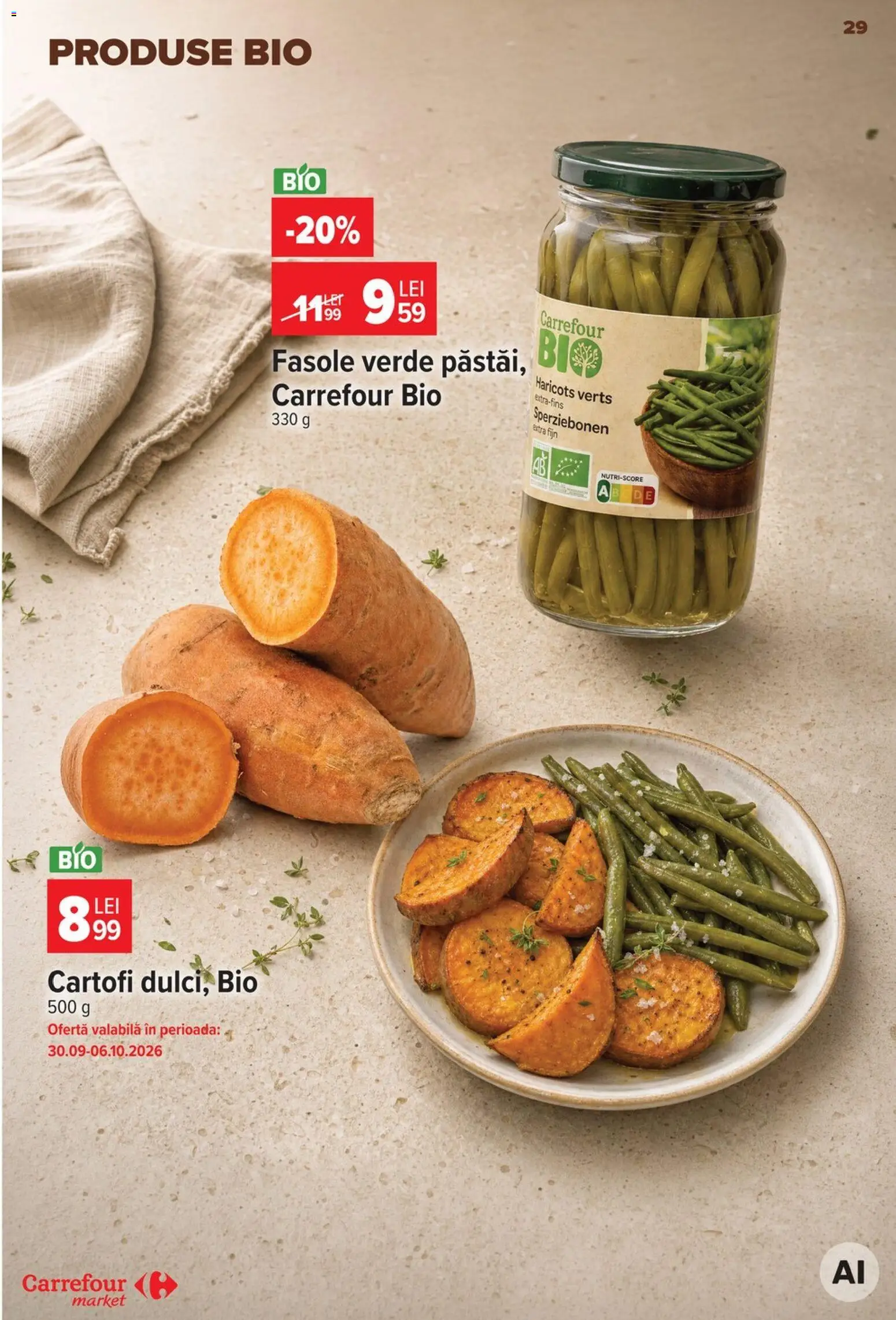 Catalog Carrefour 30 Septembrie - 12 Octombrie 2026 | Pagina 29 | Produse: Bio, Fasole verde, Cartofi