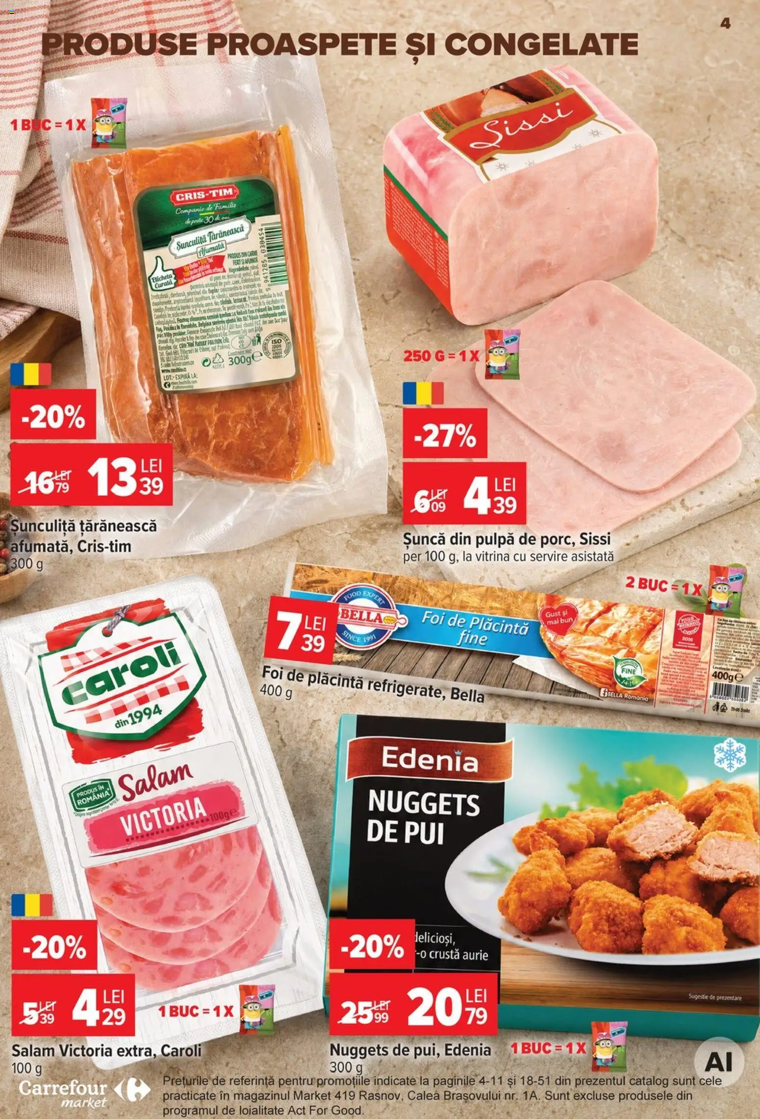 Catalog Carrefour 30 Septembrie - 12 Octombrie 2026 | Pagina 4 | Produse: Pui, Vitrină, Plăcintă, Salam