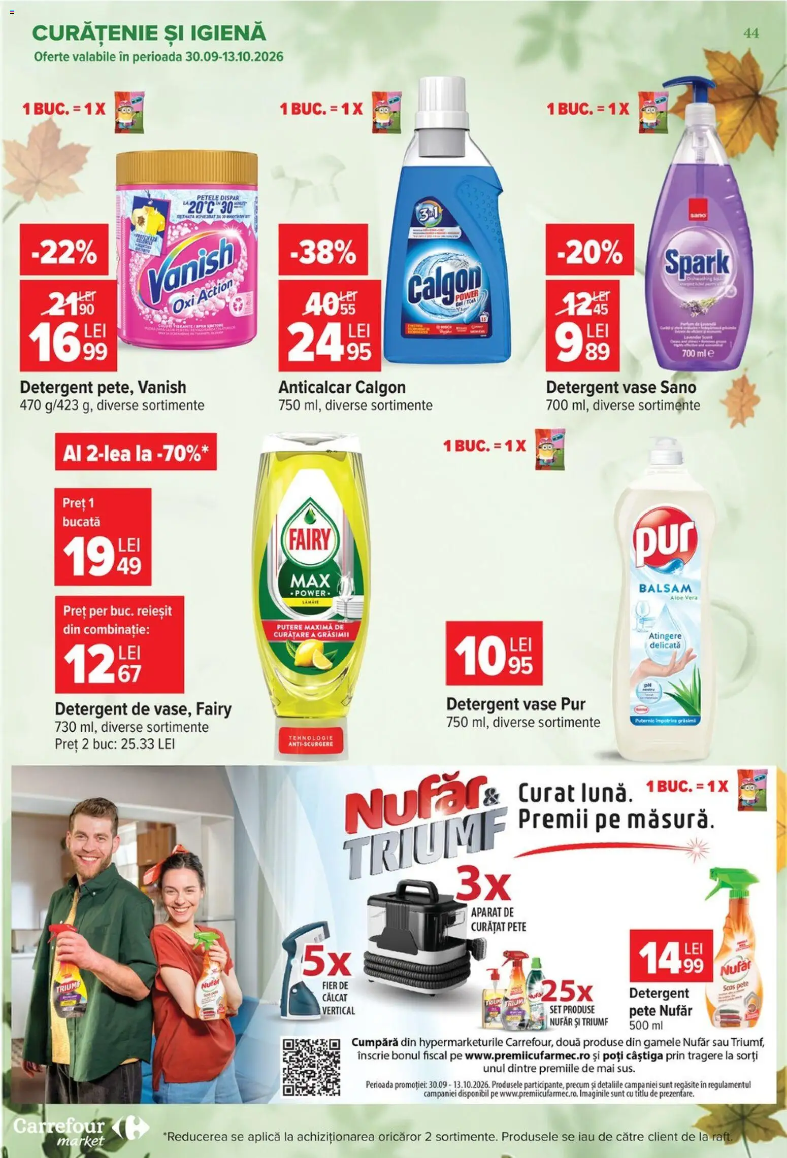 Catalog Carrefour 30 Septembrie - 12 Octombrie 2026 | Pagina 44 | Produse: Vase, Aparat, Vanish, Power