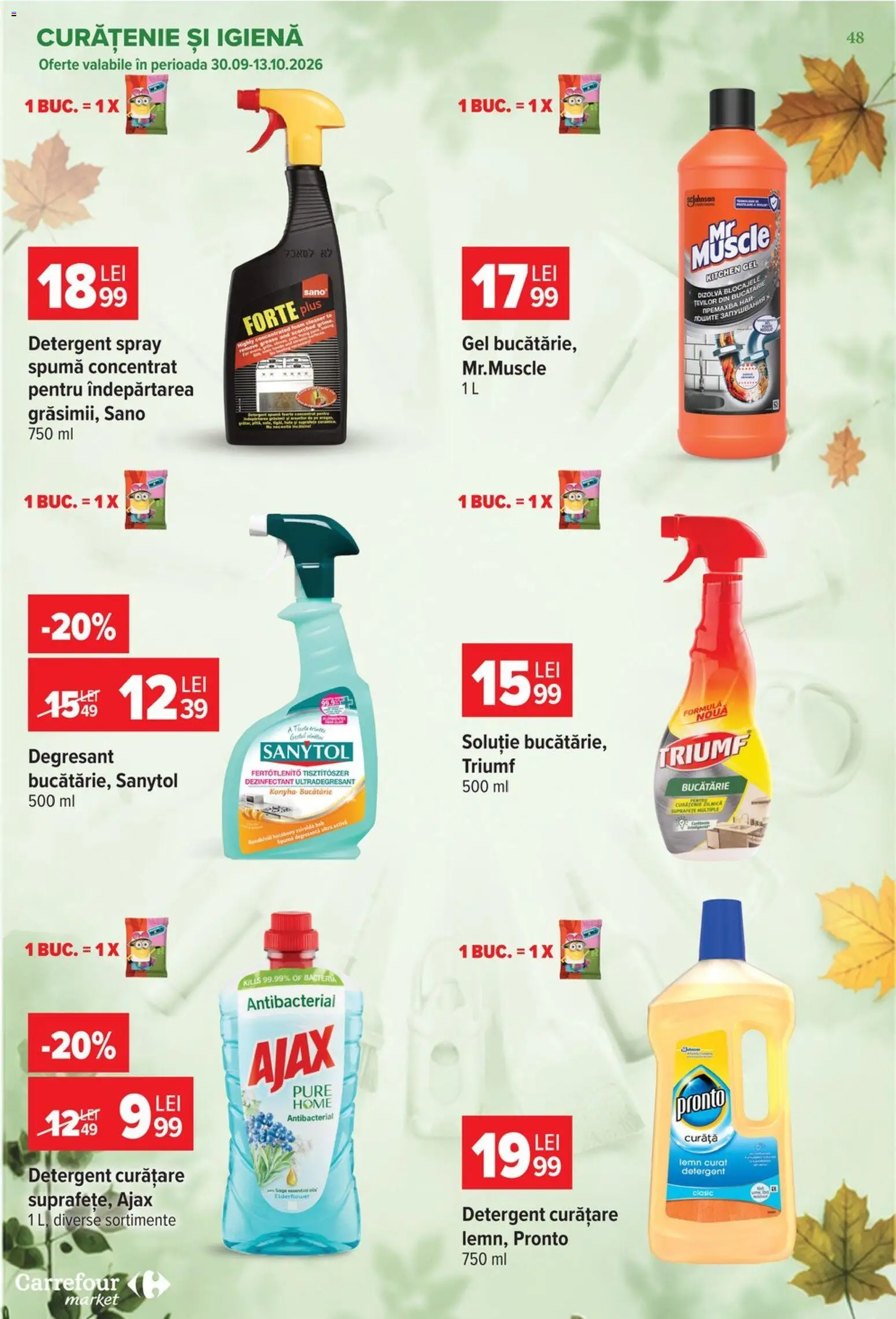 Catalog Carrefour 30 Septembrie - 12 Octombrie 2026 | Pagina 48 | Produse: Bucătărie, Detergent, Dezinfectant, Plus