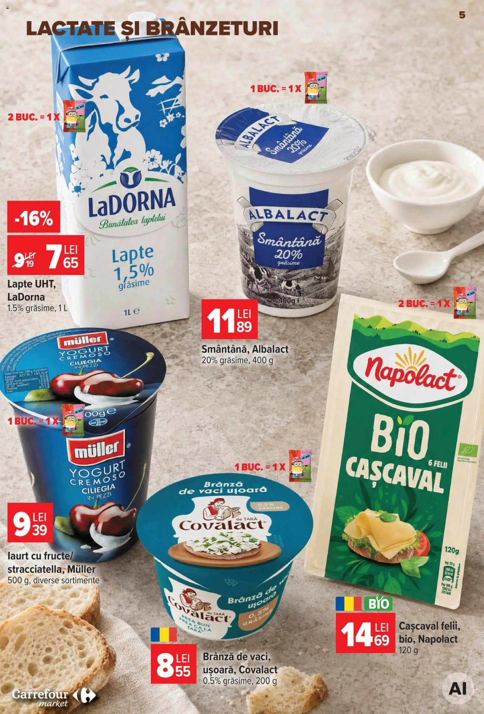 Catalog Carrefour 30 Septembrie - 12 Octombrie 2026 | Pagina 5 | Produse: Bec, Cașcaval, Lapte, Smântână