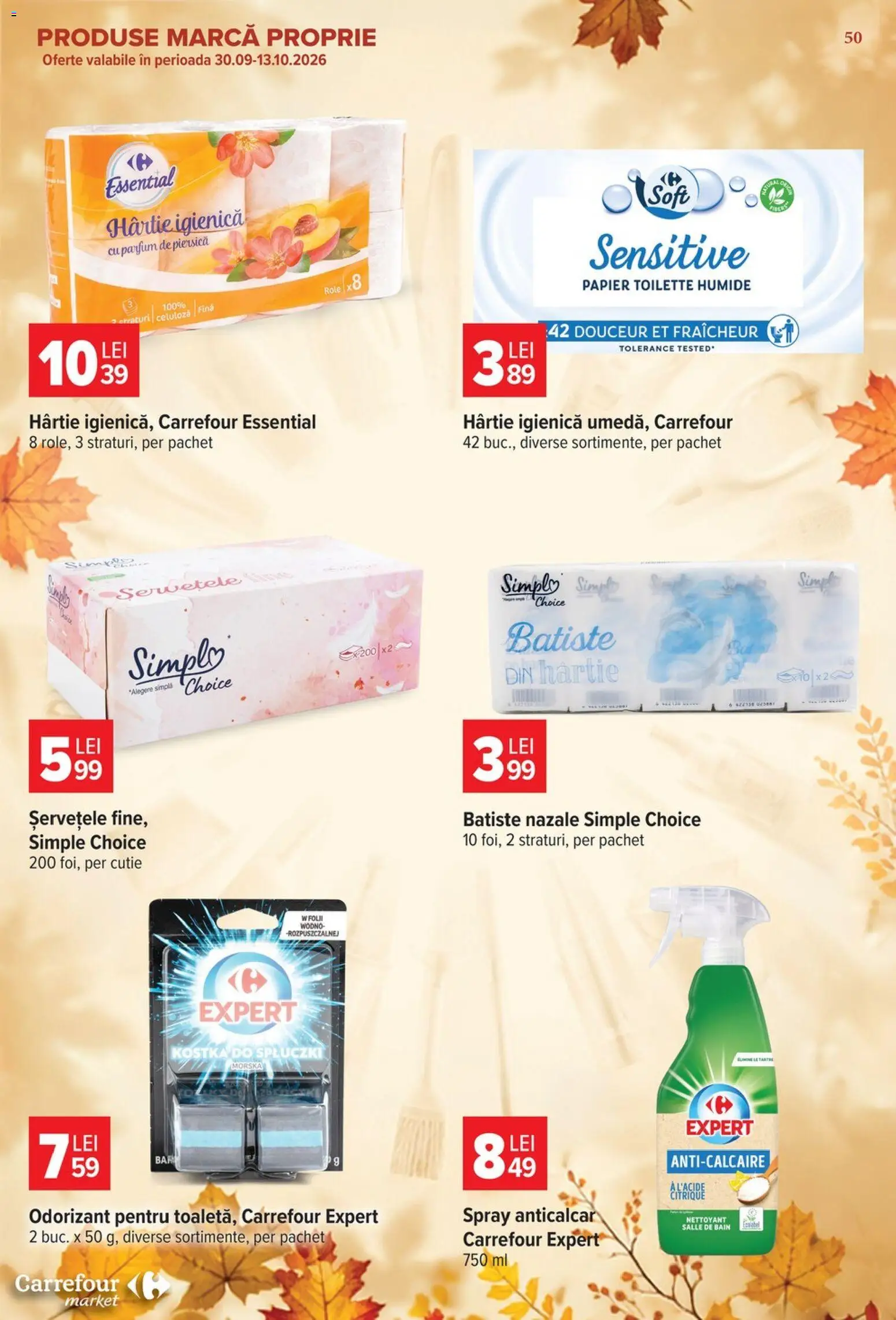 Catalog Carrefour 30 Septembrie - 12 Octombrie 2026 | Pagina 50 | Produse: Piersică, Role, Cutie, Parfum