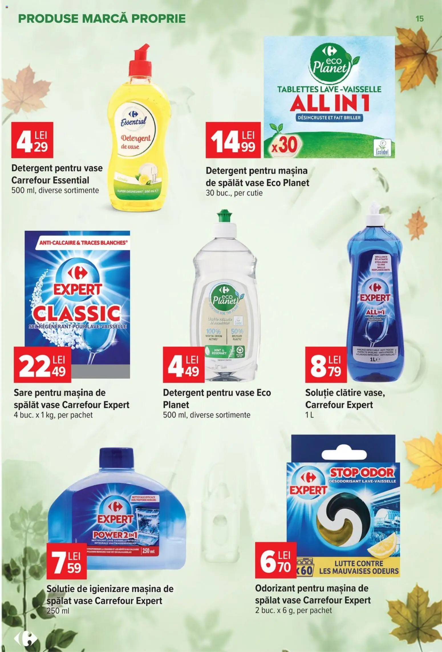 Catalog Carrefour 30 Septembrie - 12 Octombrie 2026 | Pagina 15 | Produse: Mașină De Spălat Vase, Vase, Cutie, Sare