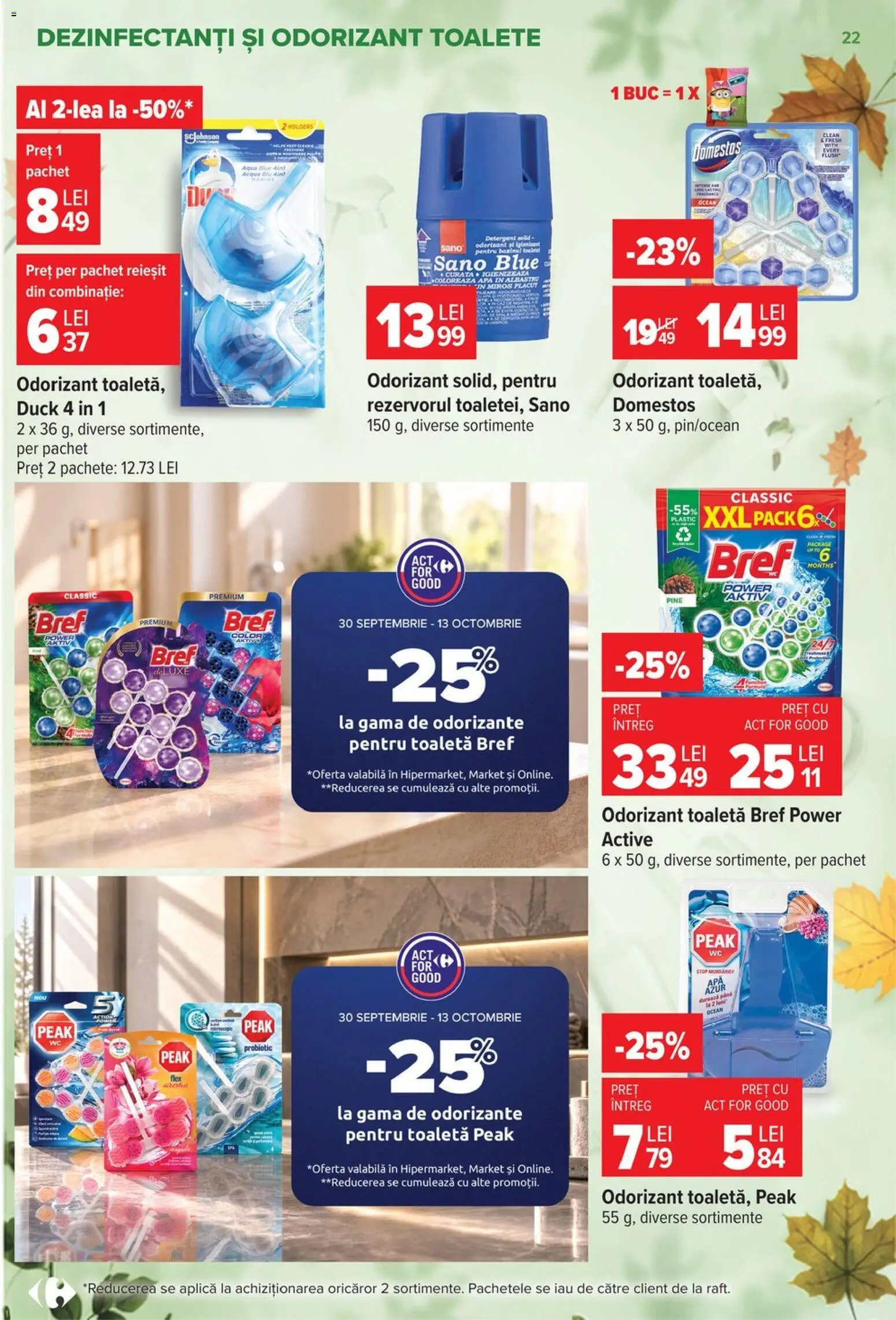 Catalog Carrefour 30 Septembrie - 12 Octombrie 2026 | Pagina 22 | Produse: Clean, Aplică, Odorizant toaletă, Aqua