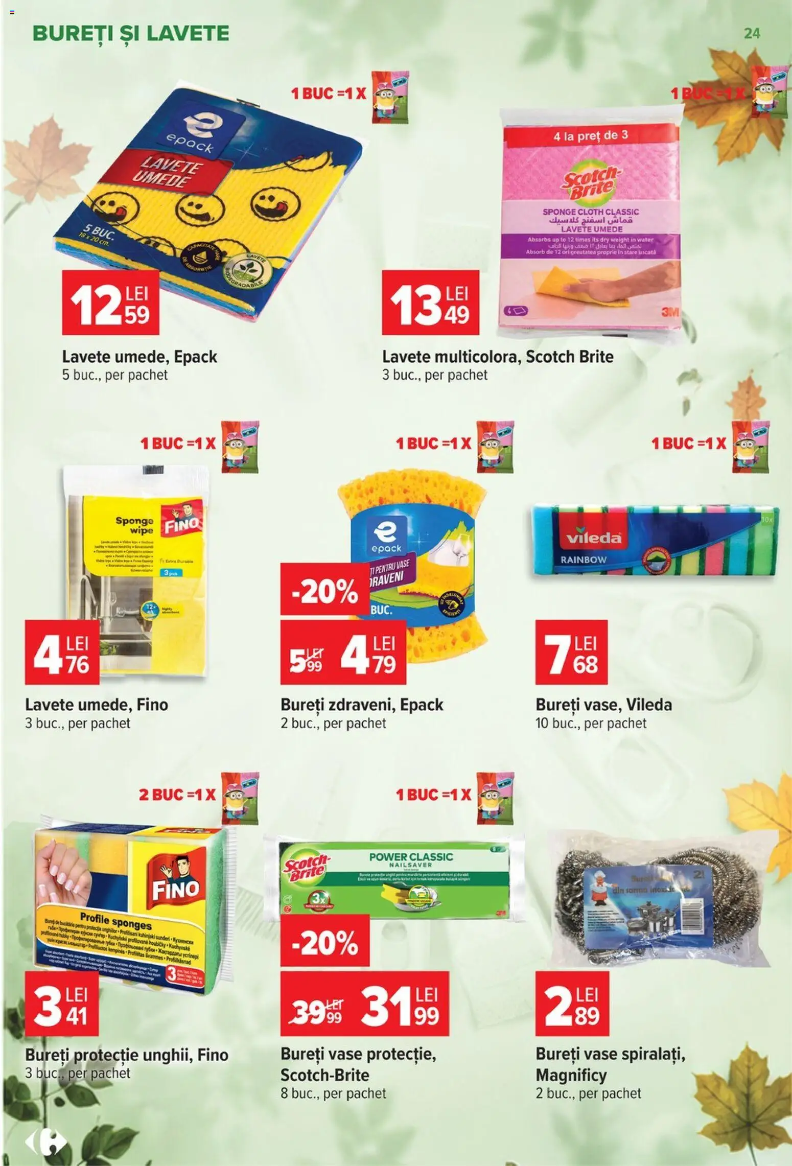 Catalog Carrefour 30 Septembrie - 12 Octombrie 2026 | Pagina 24 | Produse: Vase, Lavete, Vileda, Power