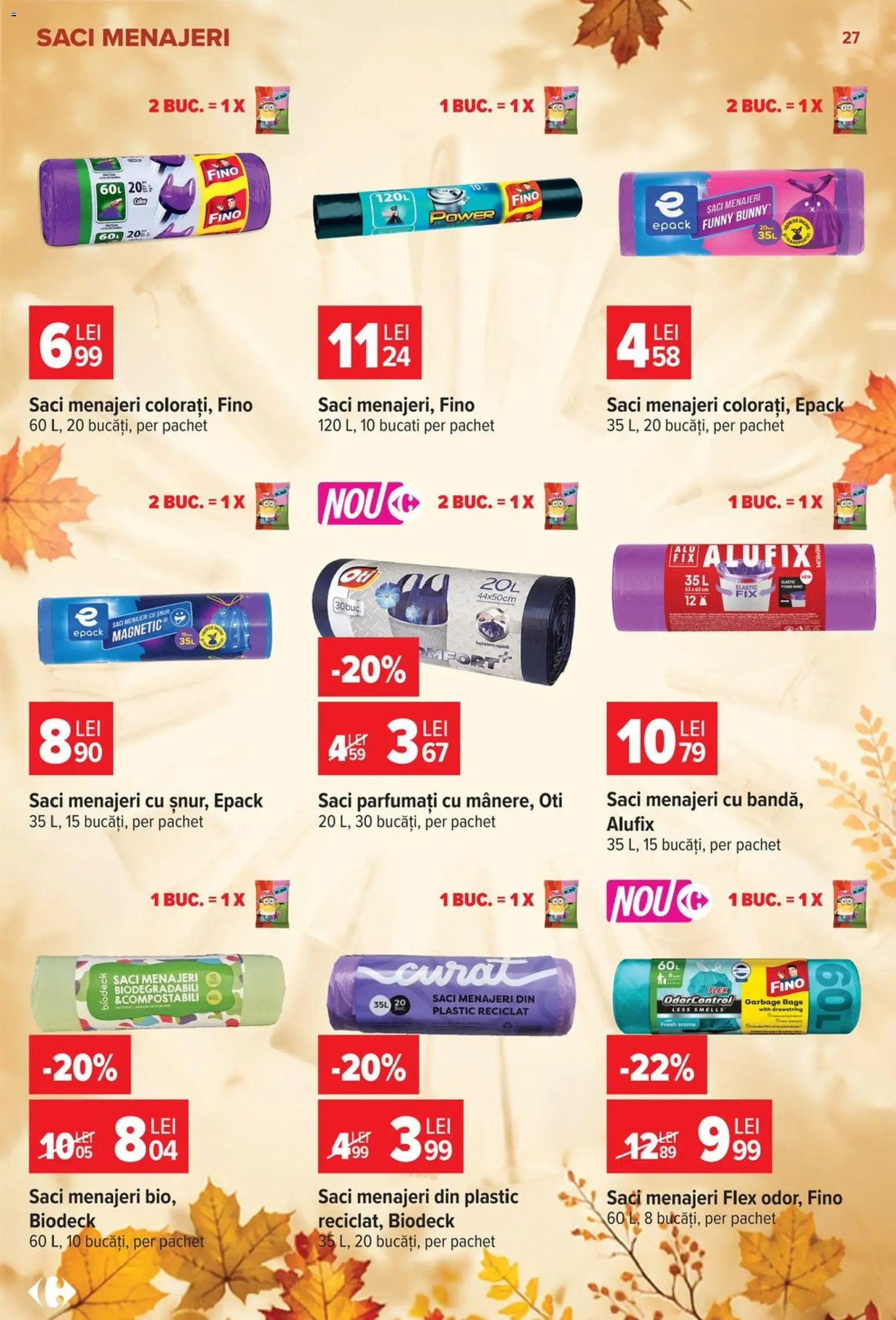 Catalog Carrefour 30 Septembrie - 12 Octombrie 2026 | Pagina 27 | Produse: Saci menajeri, Power, Oti