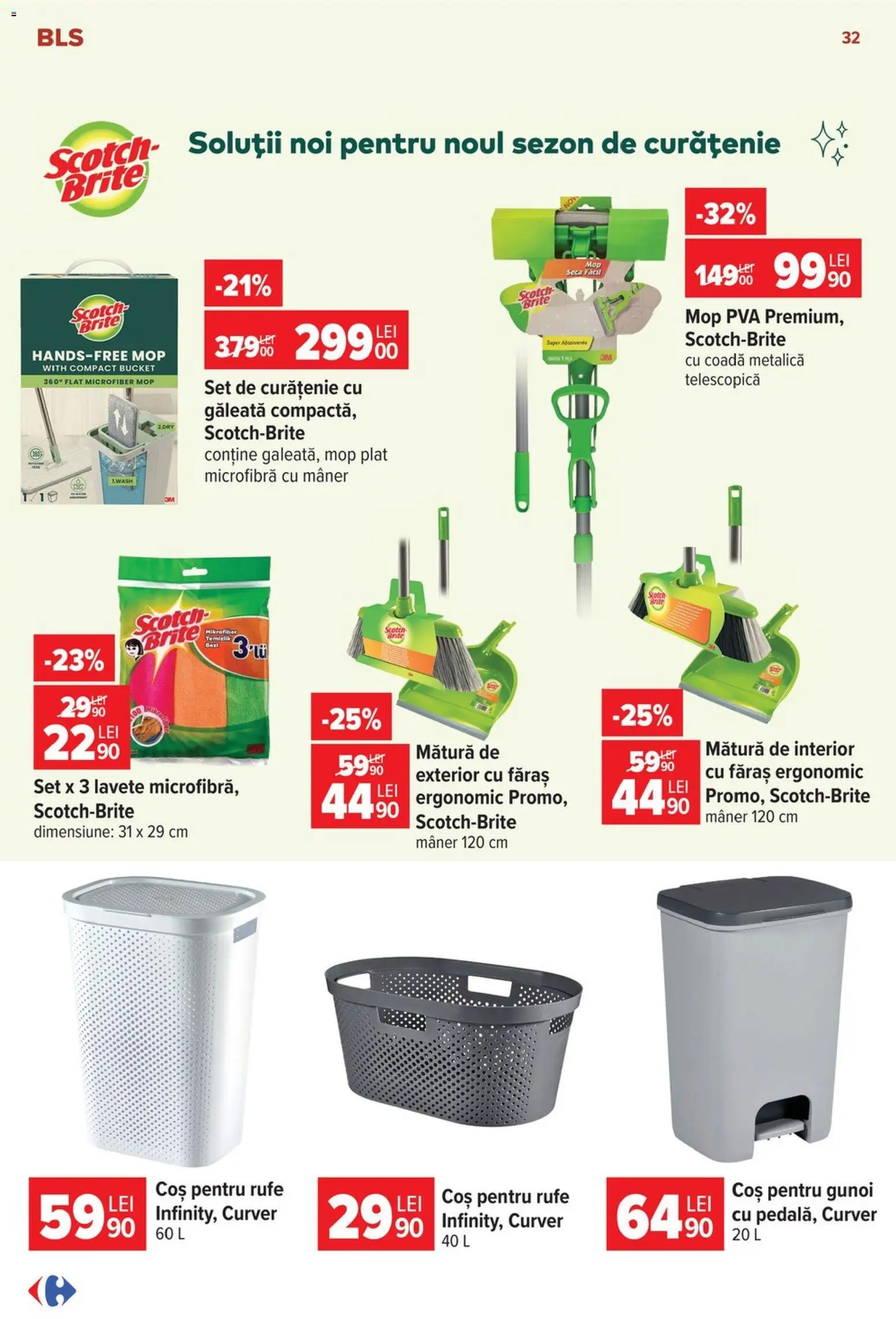 Catalog Carrefour 30 Septembrie - 12 Octombrie 2026 | Pagina 32 | Produse: Mop, Mătură, Mâner, Lavete