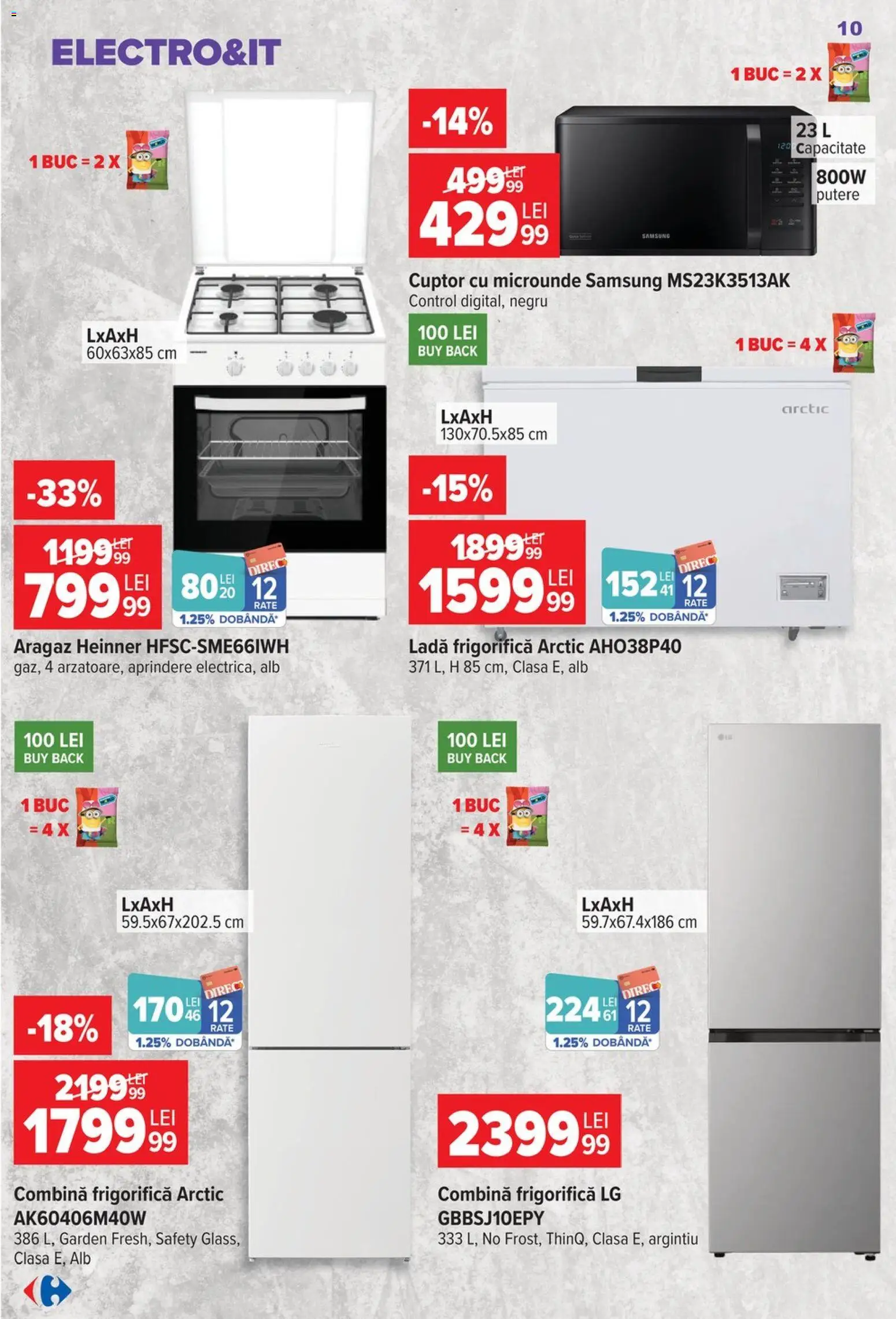Catalog Carrefour 30 Septembrie - 12 Octombrie 2026 | Pagina 10 | Produse: Cuptor, Cuptor Cu Microunde, Combină frigorifică, Ladă frigorifică