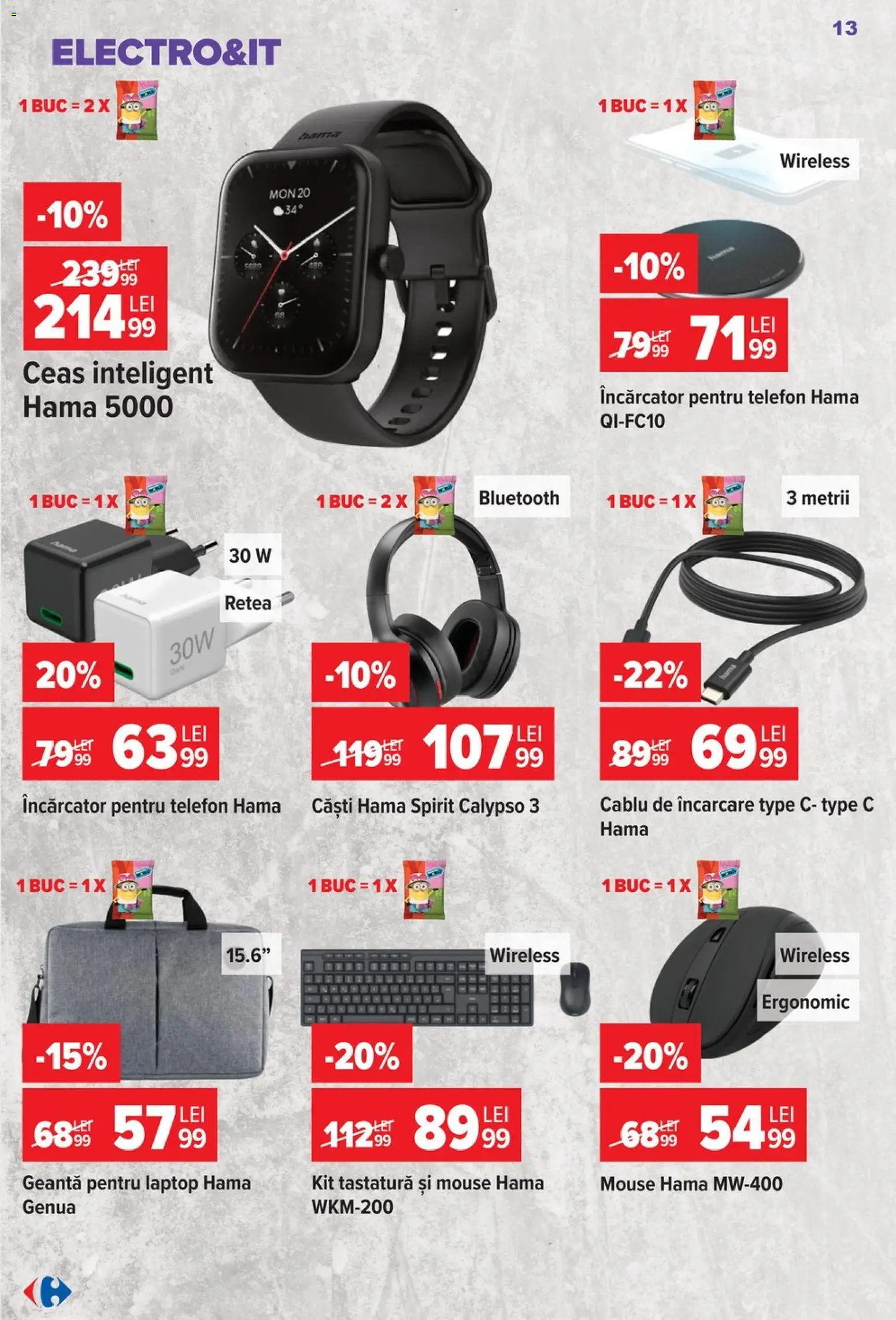 Catalog Carrefour 30 Septembrie - 12 Octombrie 2026 | Pagina 13 | Produse: Telefon, Mouse, Tastatură, Cablu