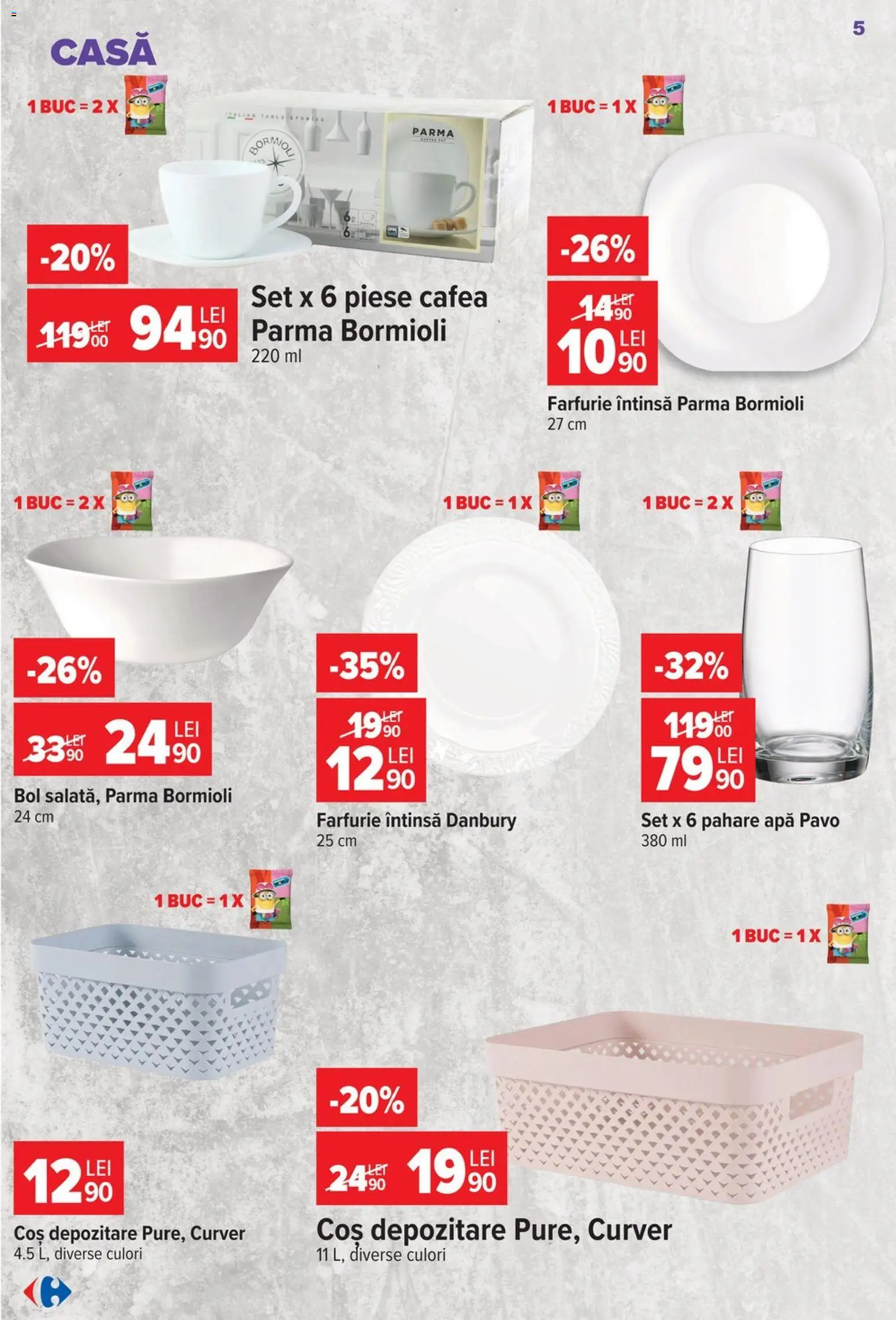 Catalog Carrefour 30 Septembrie - 12 Octombrie 2026 | Pagina 5 | Produse: Bol, Coș, Farfurie, Cafea