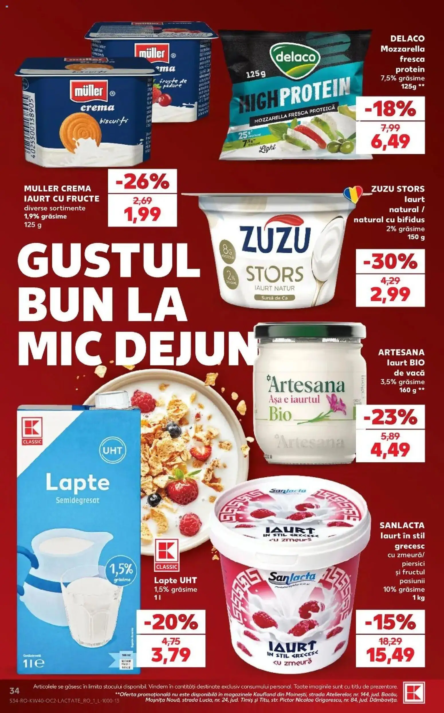 Catalog Kaufland 30 Septembrie - 5 Octombrie 2026 | Pagina 34 | Produse: Delaco, Lapte, Iaurt, Piersici