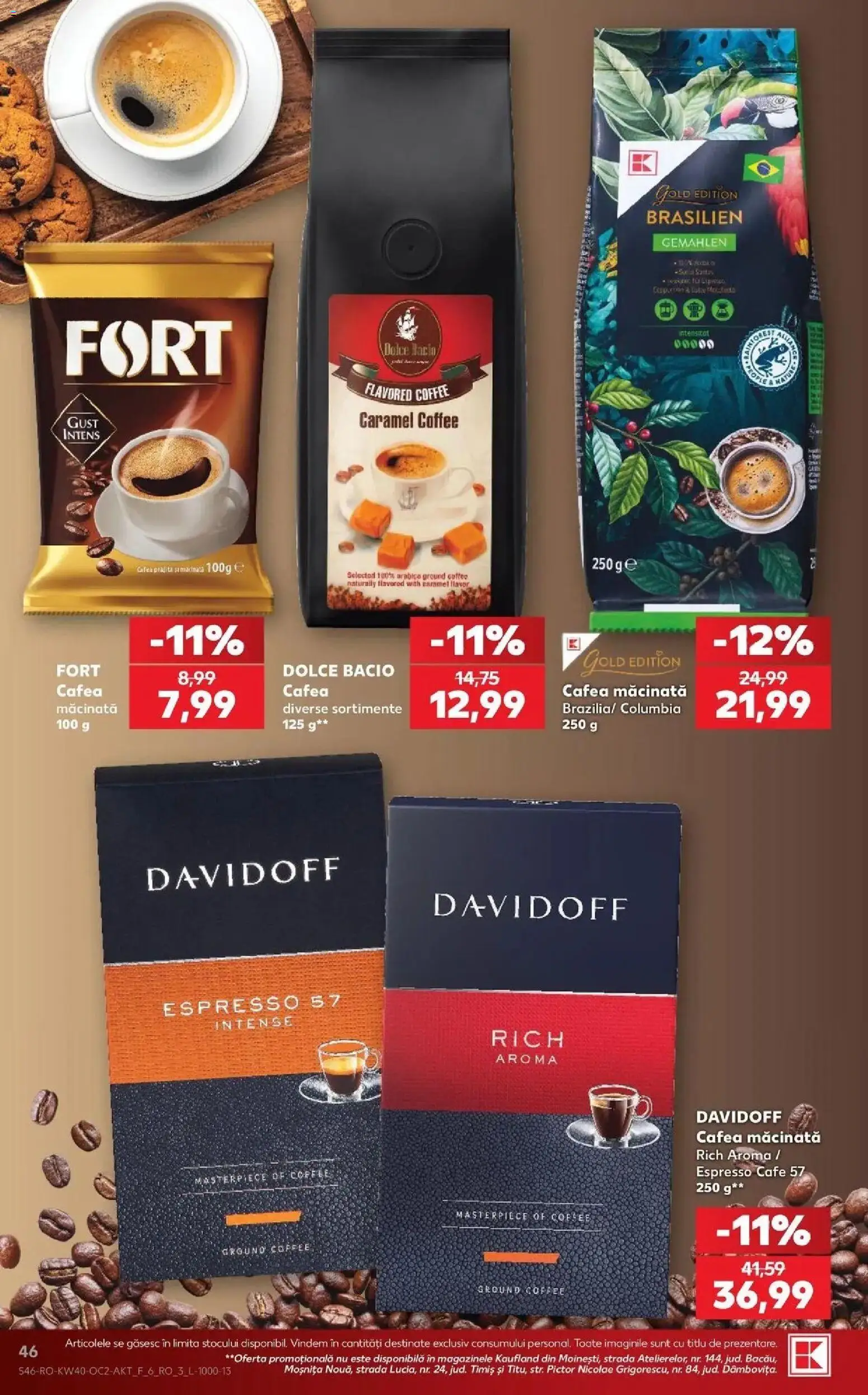 Catalog Kaufland 30 Septembrie - 5 Octombrie 2026 | Pagina 46 | Produse: Cafea macinata, Cafea, Intense, Espresso Cafe
