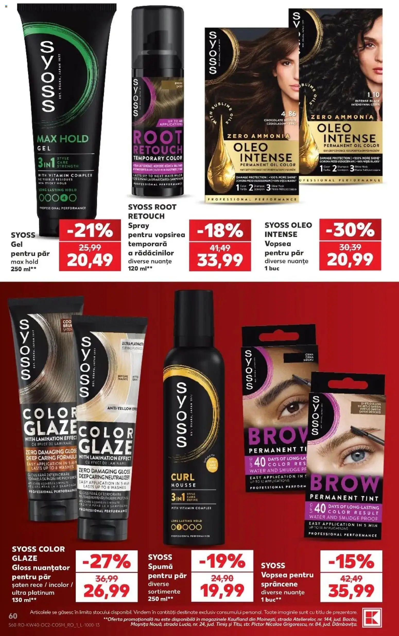 Catalog Kaufland 30 Septembrie - 5 Octombrie 2026 | Pagina 60 | Produse: Syoss, Zero, Vopsea, Intense