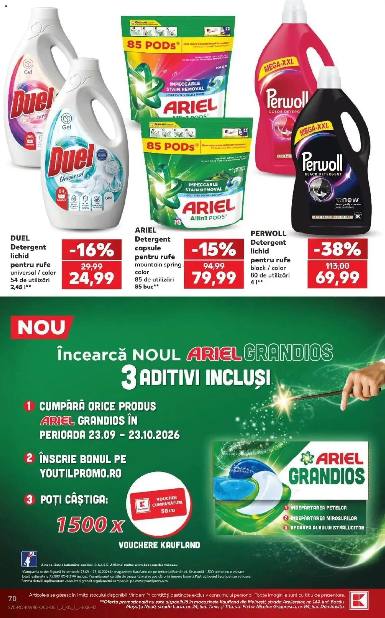 Catalog Kaufland 30 Septembrie - 5 Octombrie 2026 | Pagina 70 | Produse: Detergent Capsule, Detergent, Îndepărtarea petelor, Black