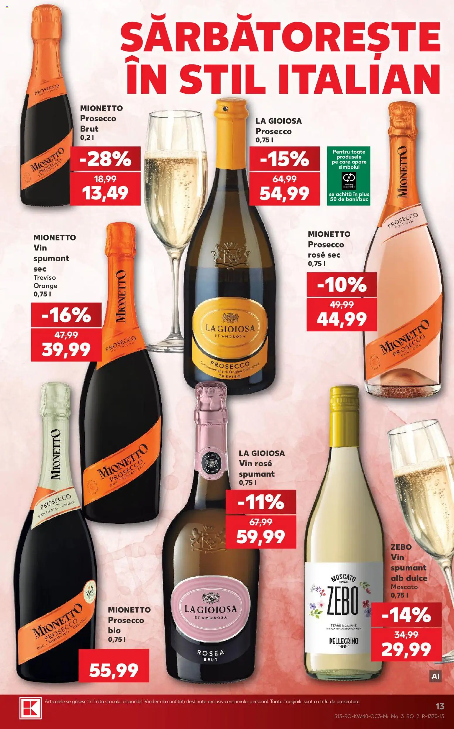 Catalog Kaufland 30 Septembrie - 5 Octombrie 2026 | Pagina 13 | Produse: Vin rose, Prosecco, Vin, Plus