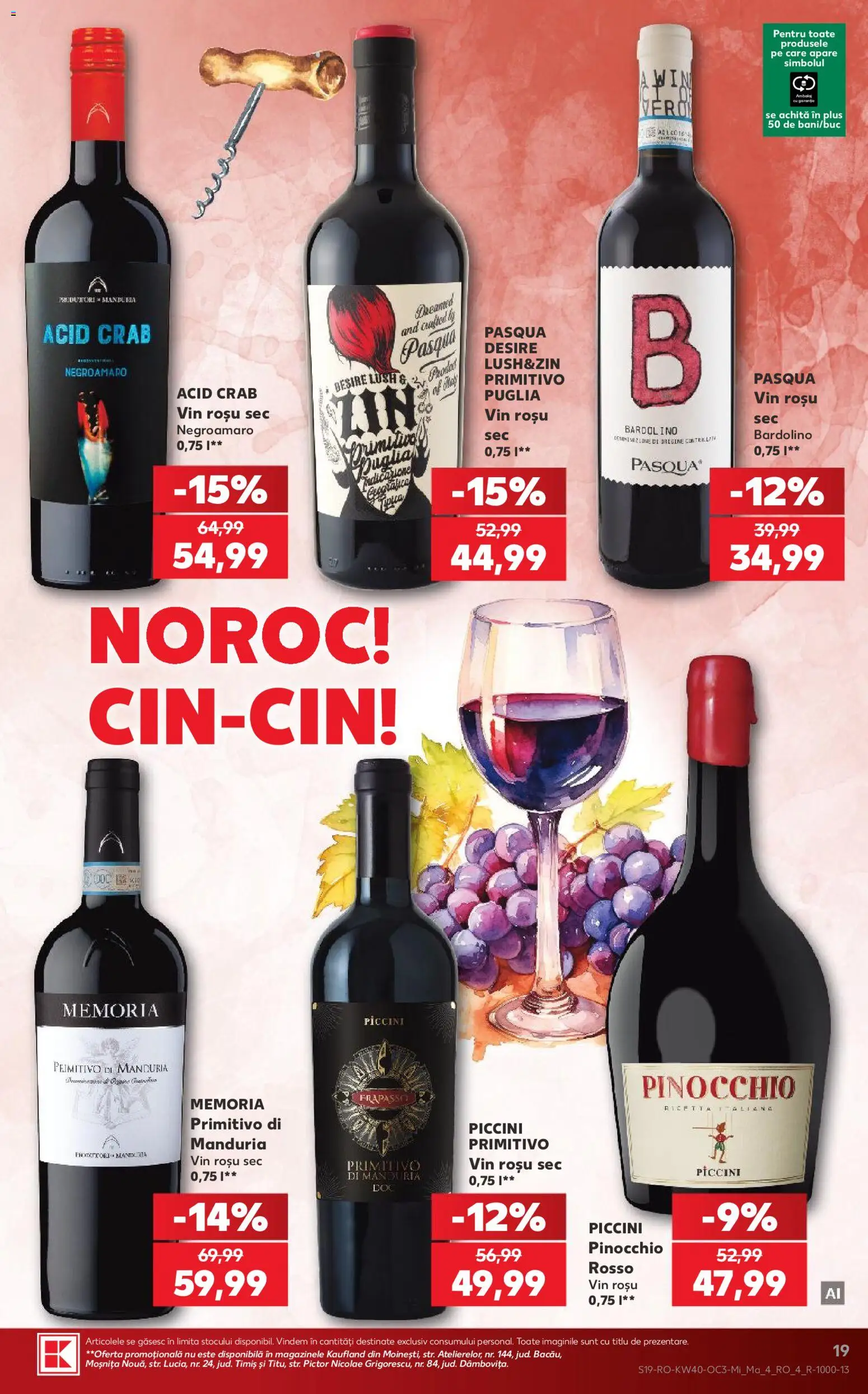 Catalog Kaufland 30 Septembrie - 5 Octombrie 2026 | Pagina 19 | Produse: Vin rosu, Vin, Plus