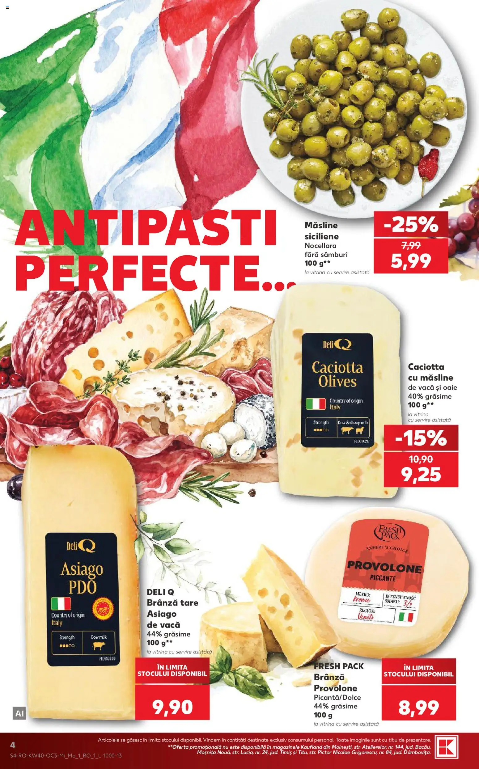 Catalog Kaufland 30 Septembrie - 5 Octombrie 2026 | Pagina 4 | Produse: Vitrină, Măsline, Brânză