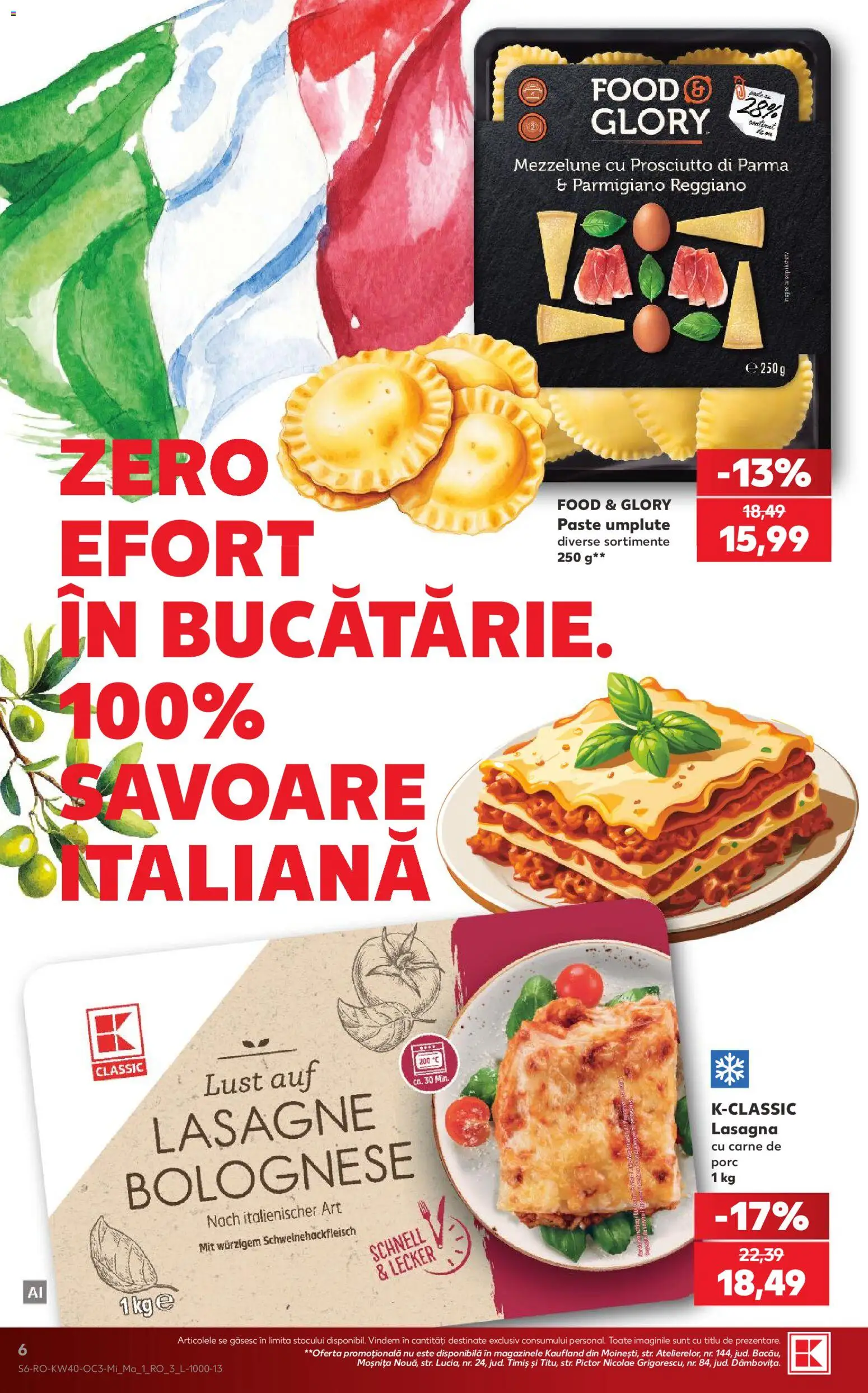 Catalog Kaufland 30 Septembrie - 5 Octombrie 2026 | Pagina 6 | Produse: Zero, Art, Lasagna, Paste