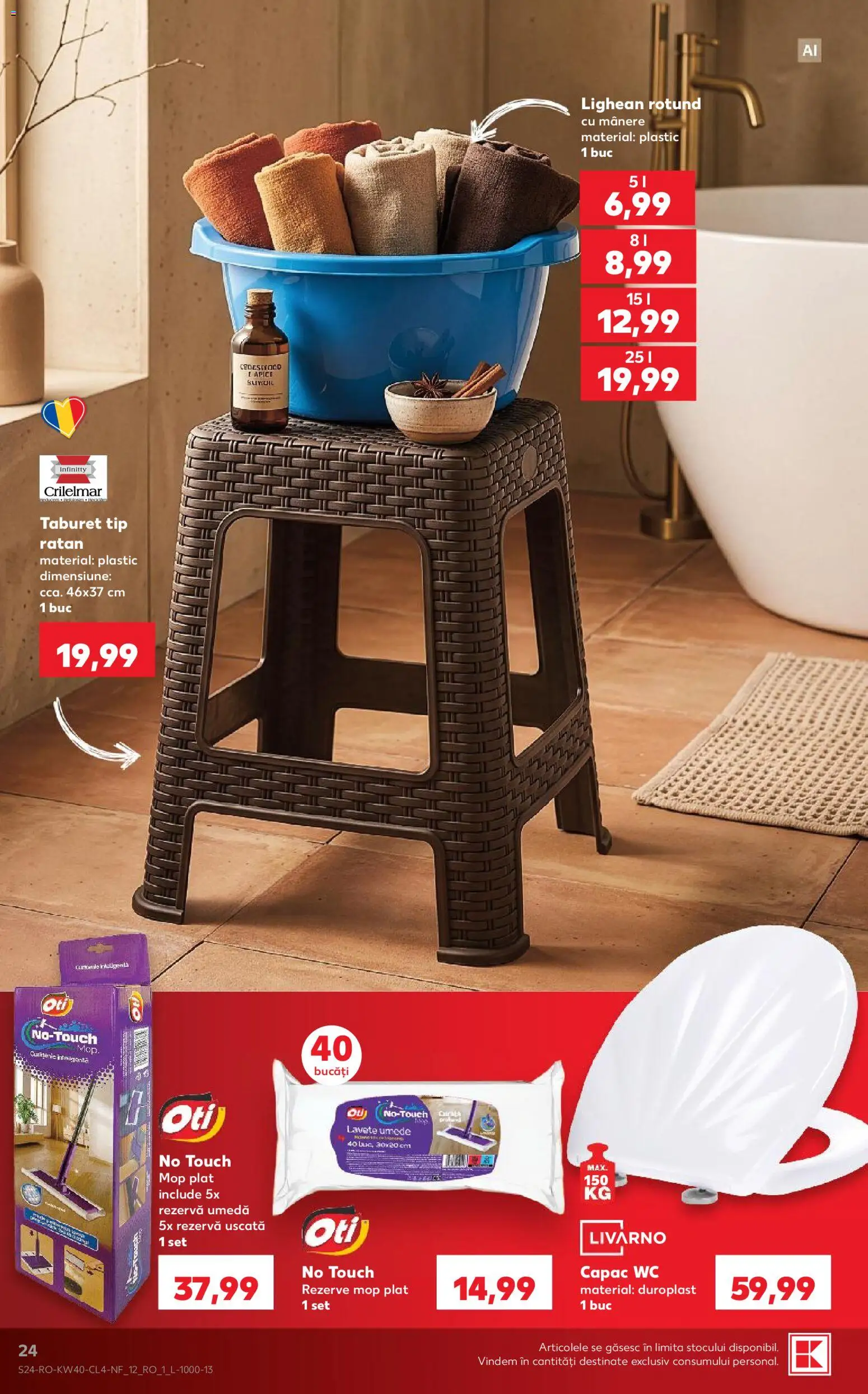 Catalog Kaufland 30 Septembrie - 5 Octombrie 2026 | Pagina 24 | Produse: Mânere, Mop, Taburet, Lavete
