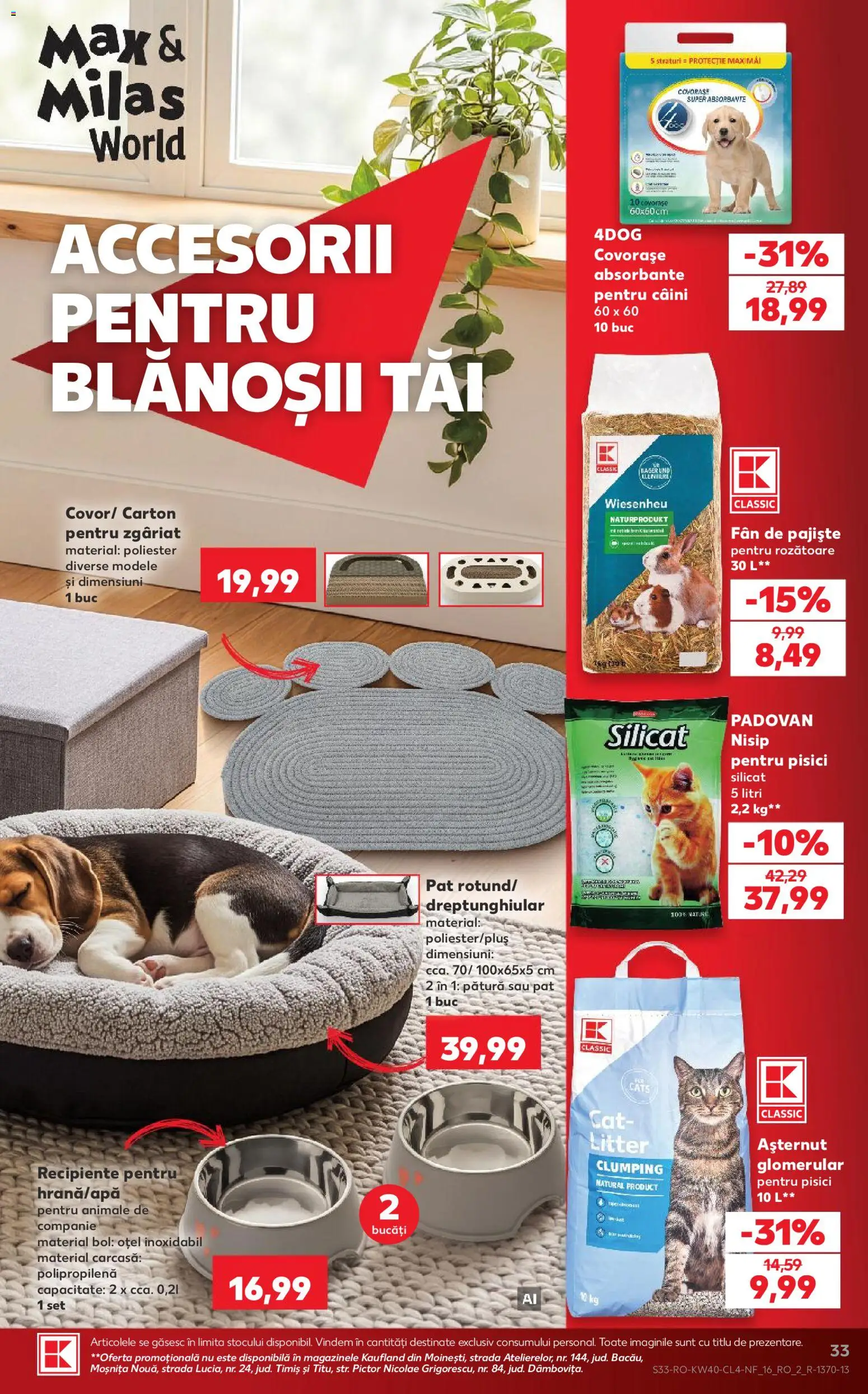 Catalog Kaufland 30 Septembrie - 5 Octombrie 2026 | Pagina 33 | Produse: Carcasă, Pat, Pătură, Recipiente