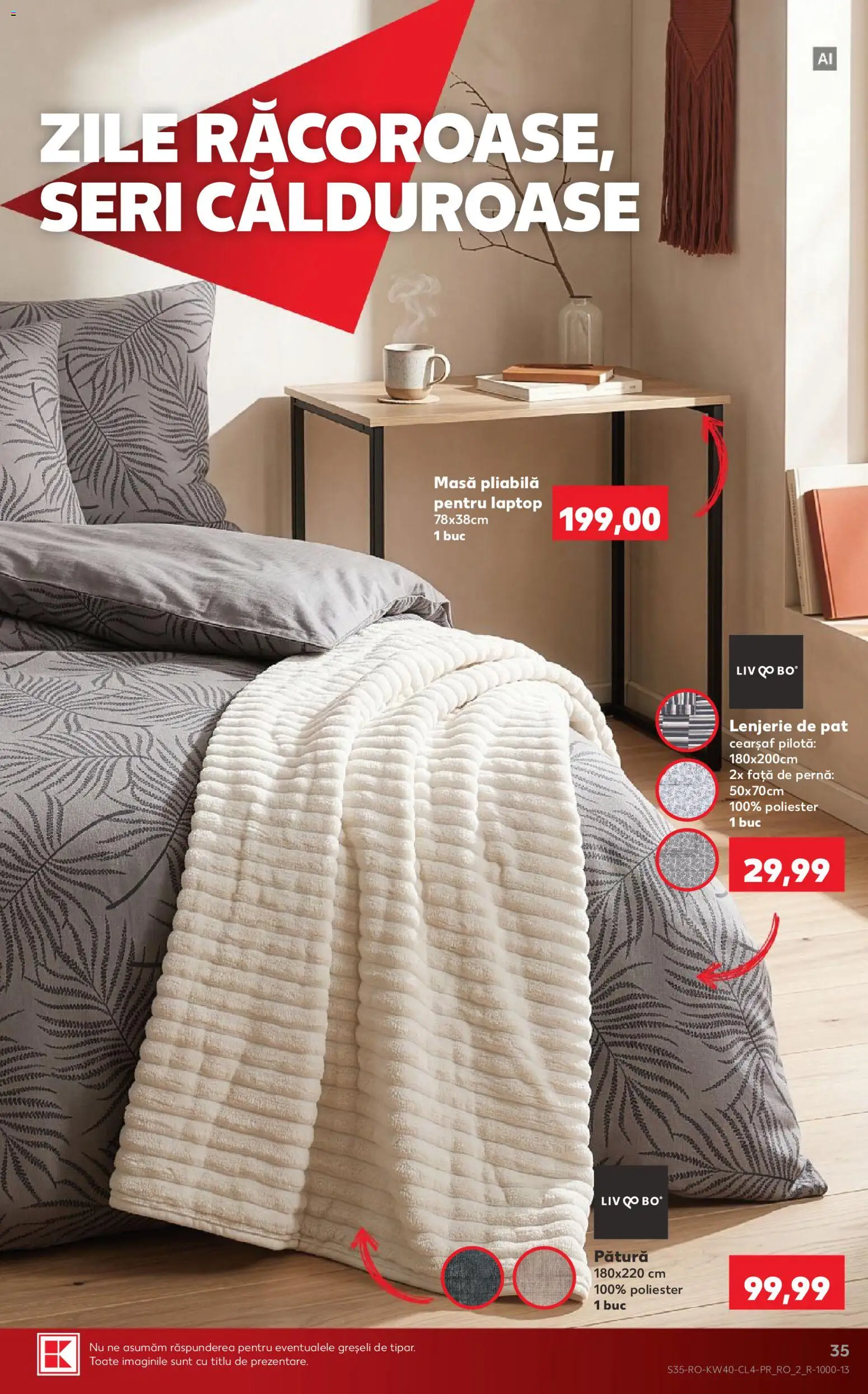 Catalog Kaufland 30 Septembrie - 5 Octombrie 2026 | Pagina 35 | Produse: Lenjerie de pat, Pătură, Masă, Față de pernă
