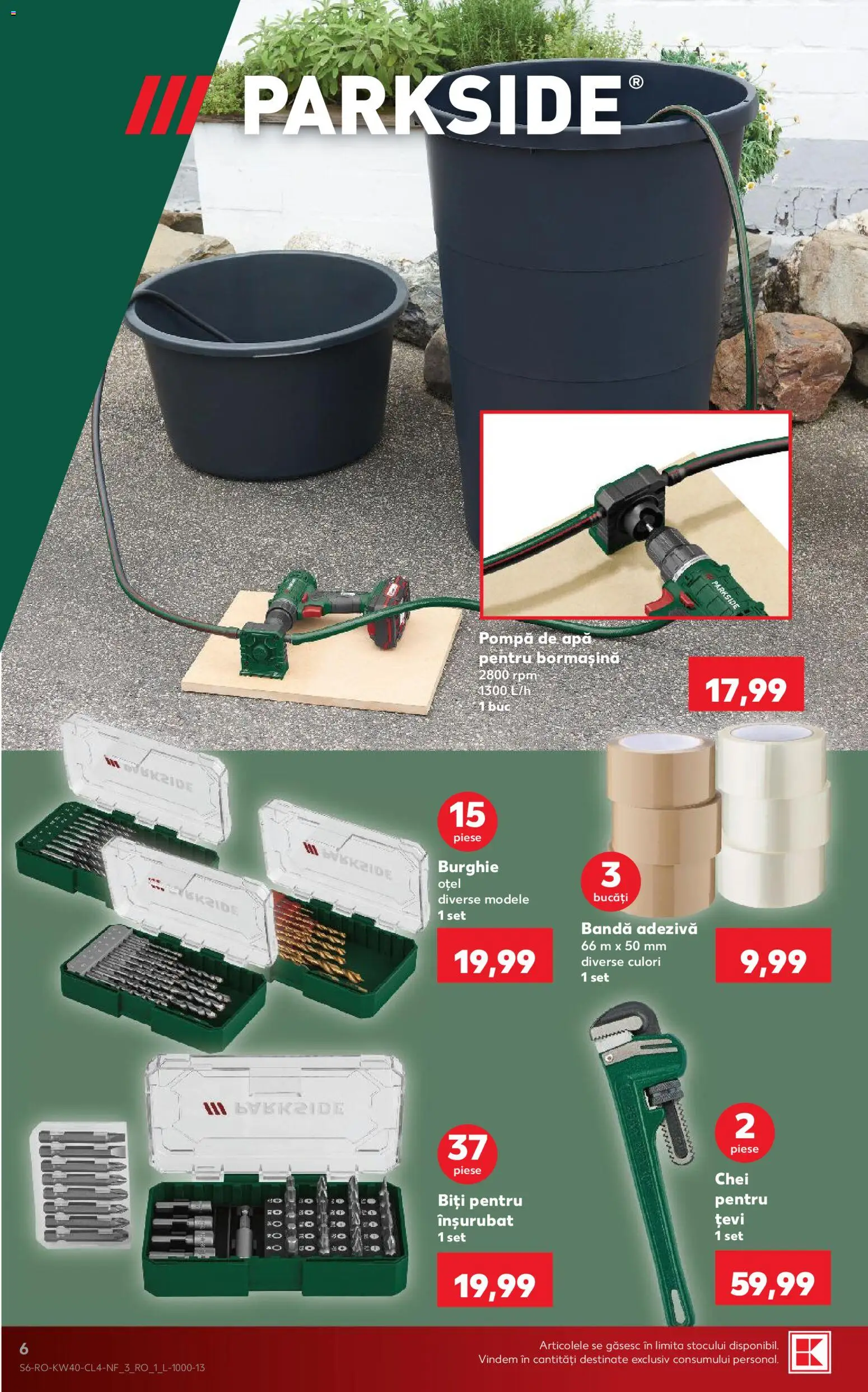 Catalog Kaufland 30 Septembrie - 5 Octombrie 2026 | Pagina 6 | Produse: Parkside, Apă