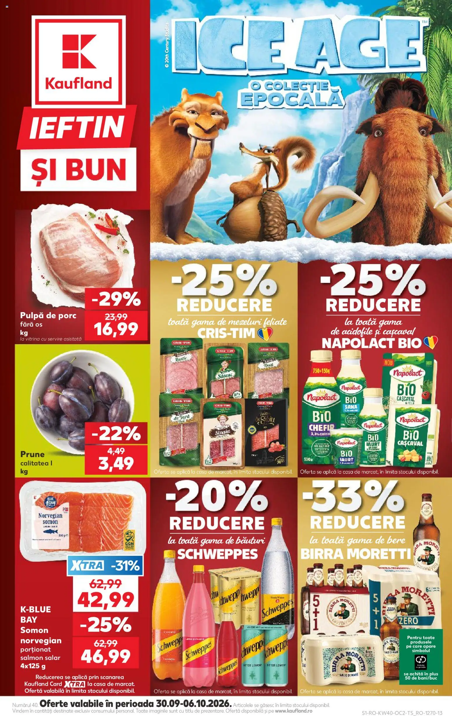Catalog Kaufland 30 Septembrie - 5 Octombrie 2026 | Pagina 1 | Produse: Schweppes, Cașcaval, Somon, Bere